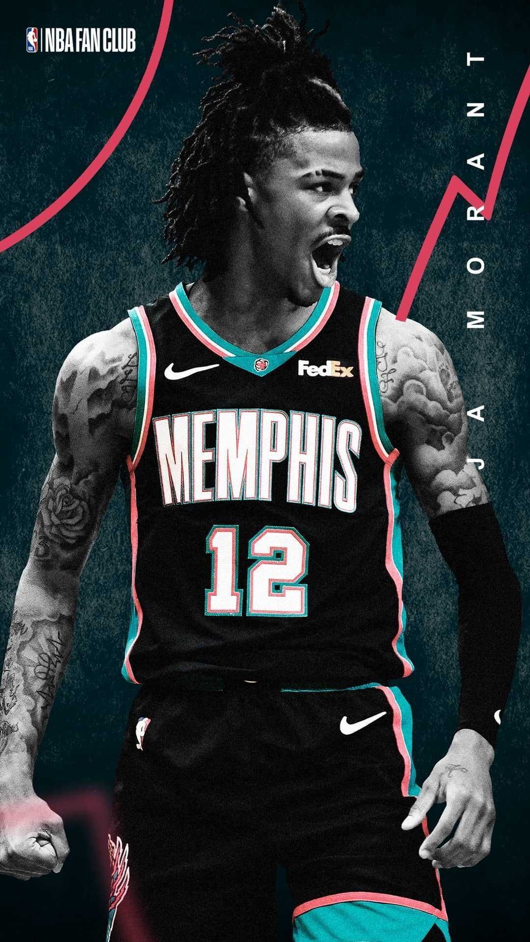 A basketball player with tattoos on his face - Ja Morant