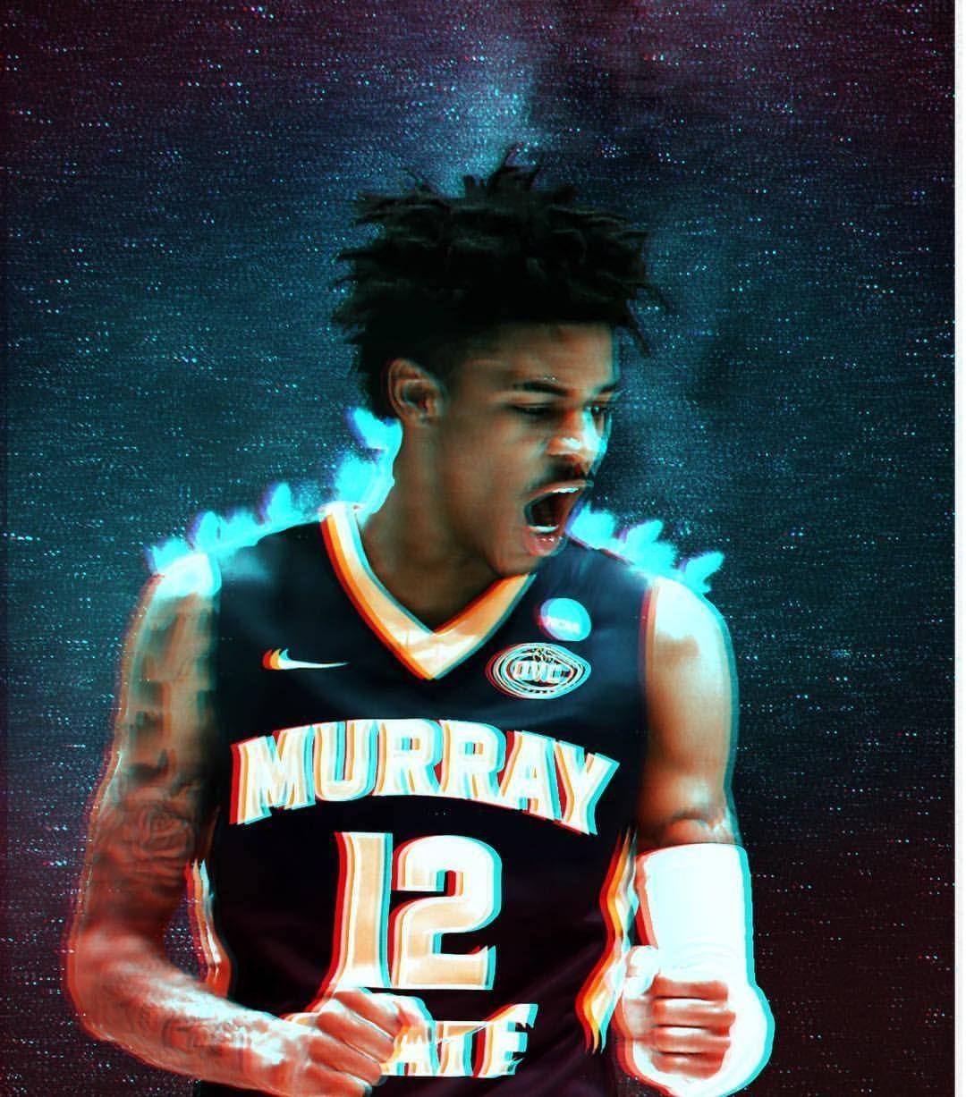 A basketball player is shown in an artistic way - Ja Morant