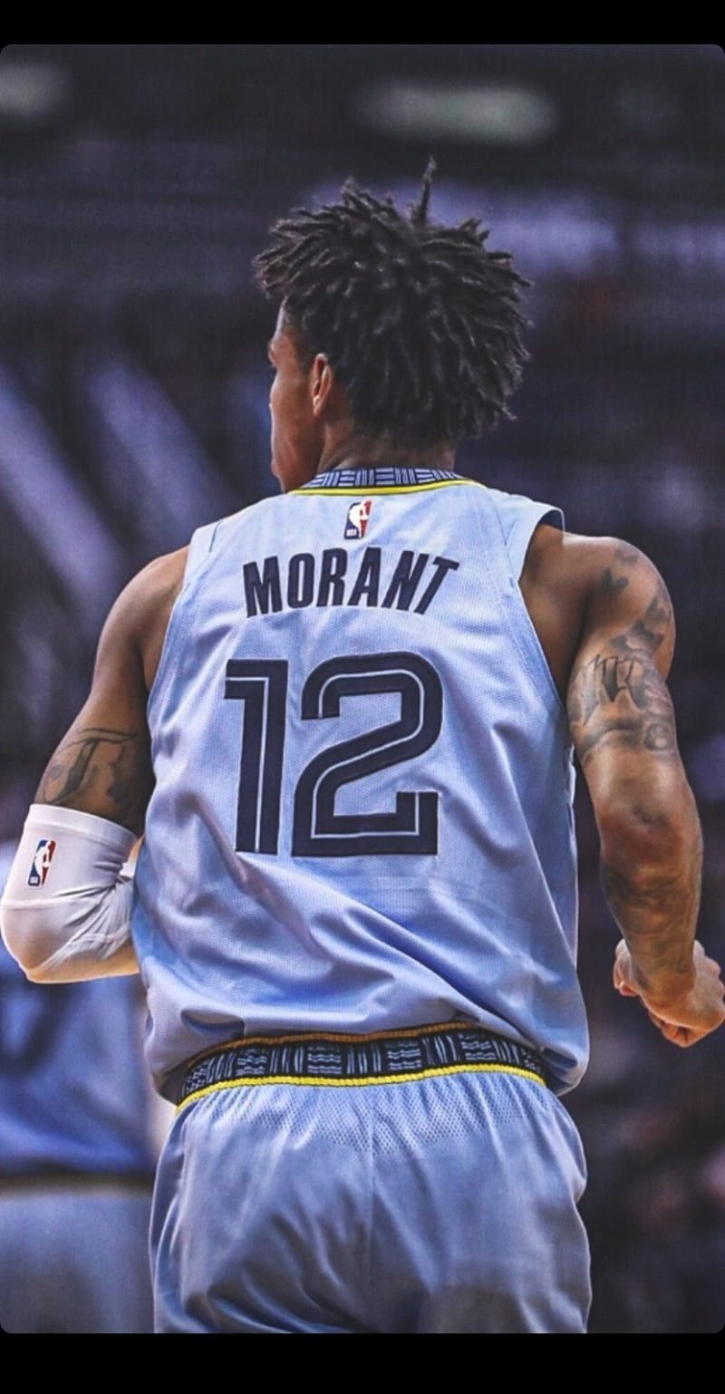 A basketball player wearing his jersey - Ja Morant