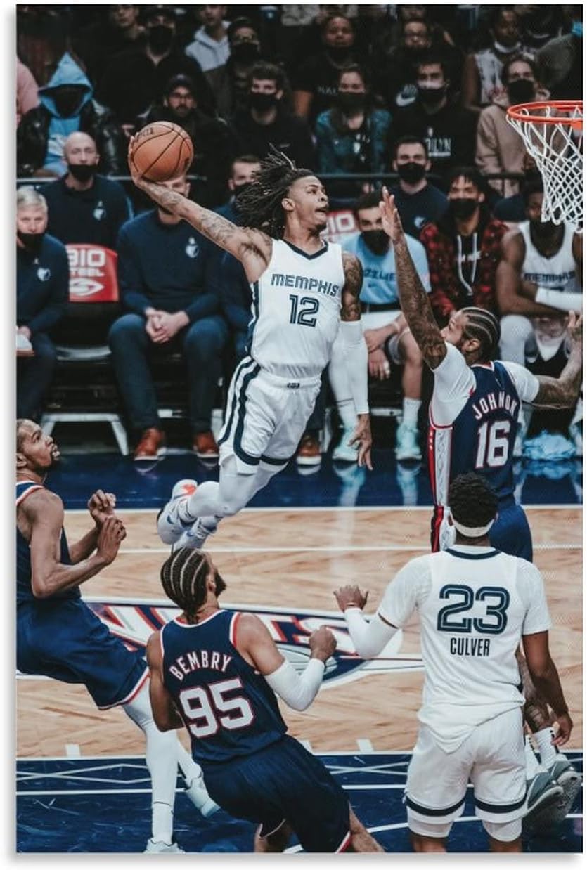 Ja Morant Dunk Basketball Cool Poster Canvas Wall Chile