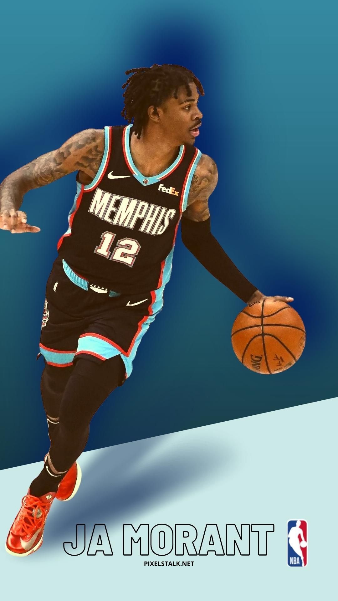 A basketball player with an afro hairstyle - Ja Morant