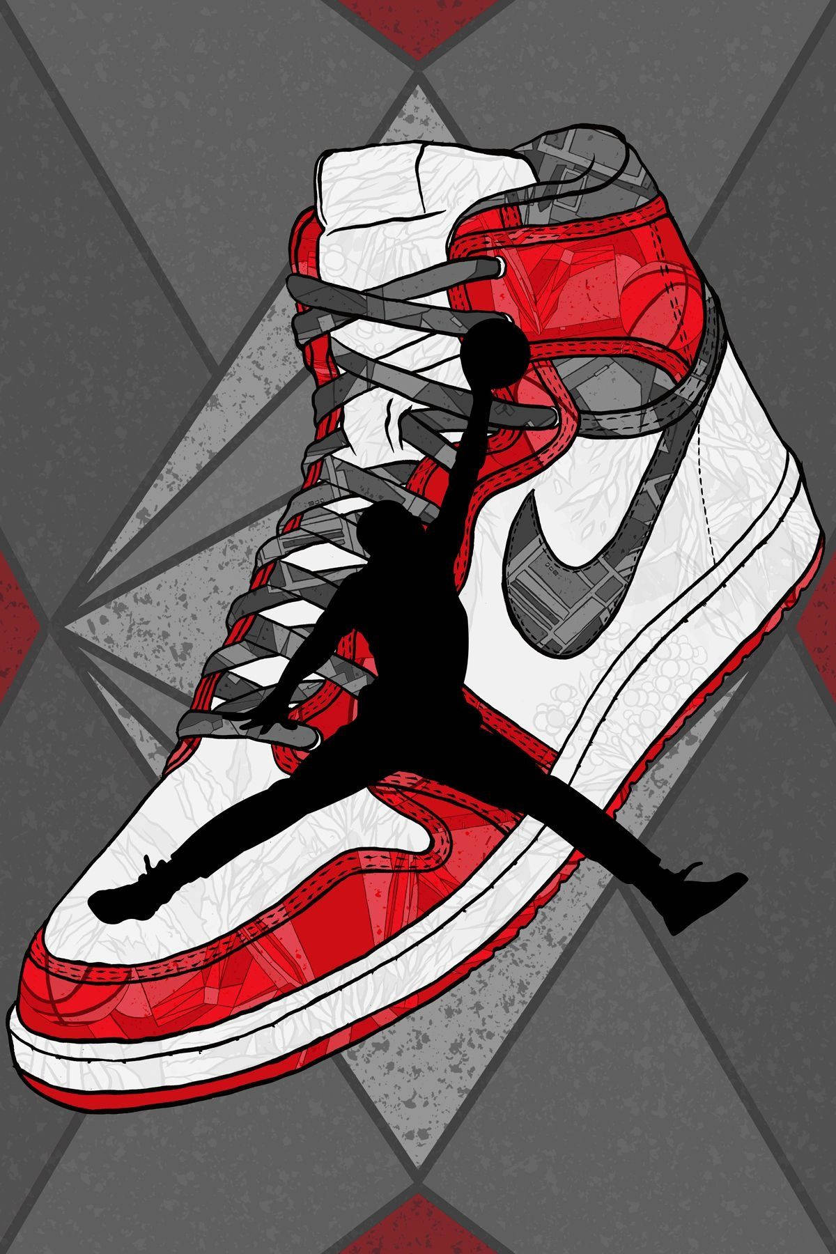 Cartoon Jordan Shoes Wallpaper