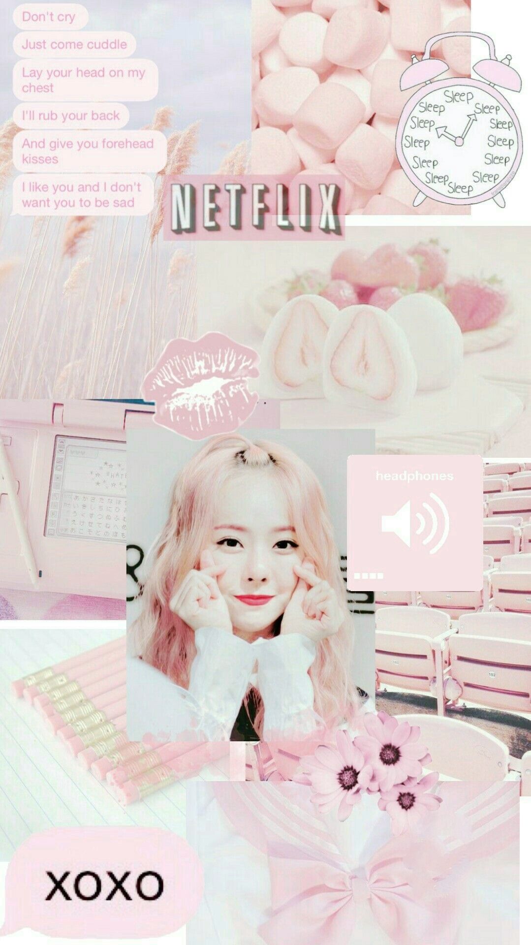 A collage of pictures with the word netflix on it - Soft pink, Netflix