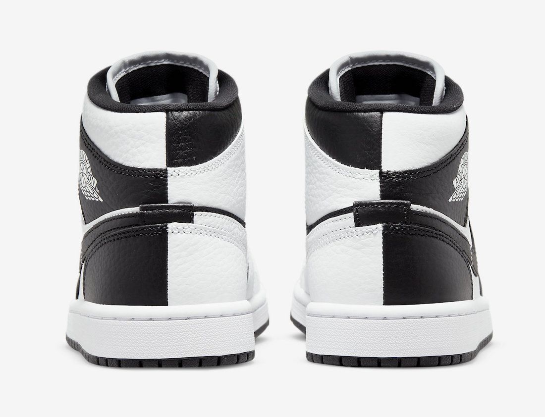 Air Jordan 1 Mid Black & White Goes Mismatched: Photo