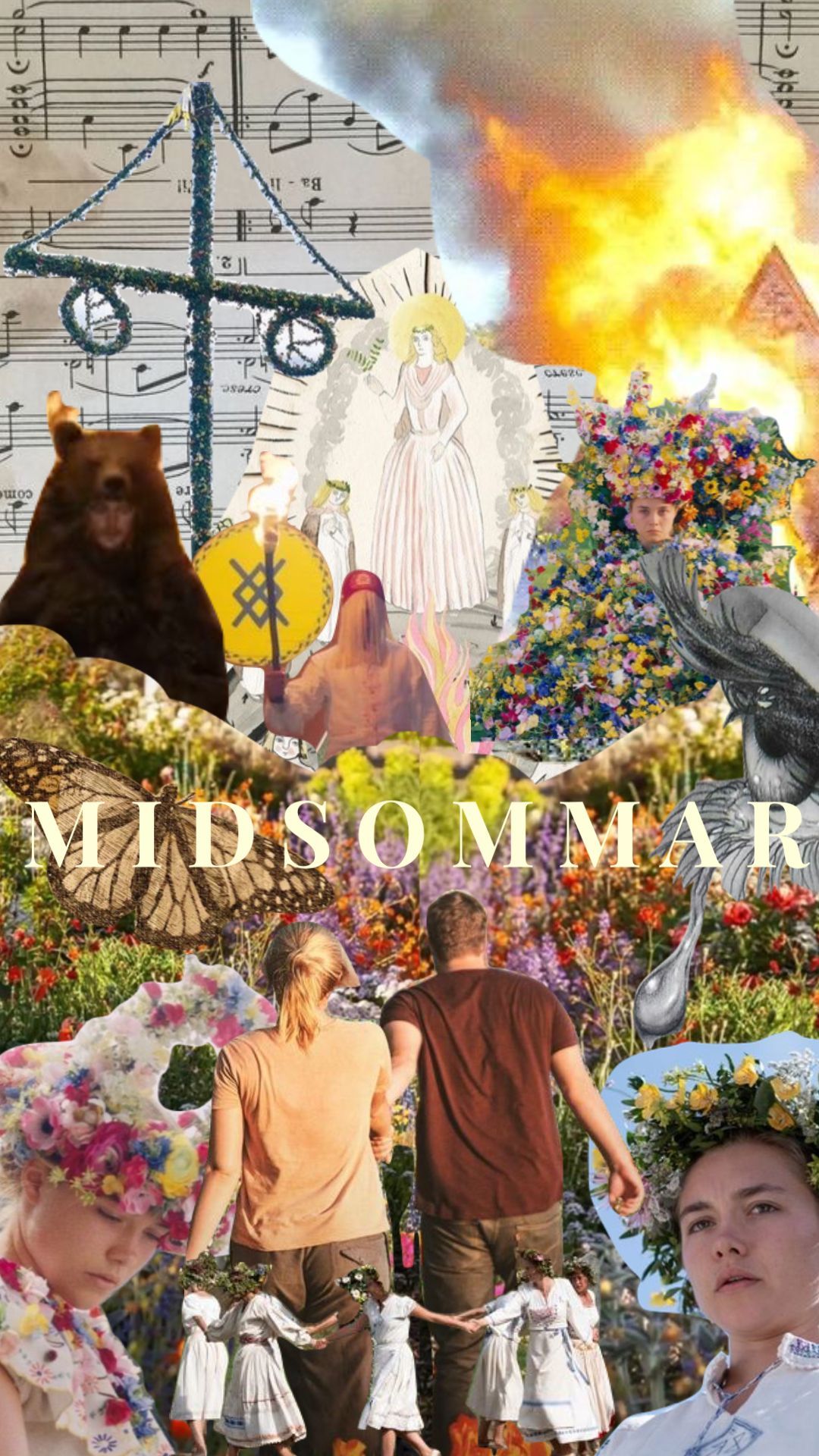 #collage #aesthetic #midsommar #a24 #florencepugh #aesthetic #moodboard. Mood board, Wallpaper, Collage