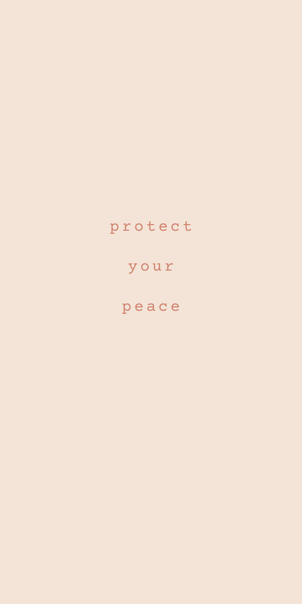 A poster with the words protect your peace - Peace