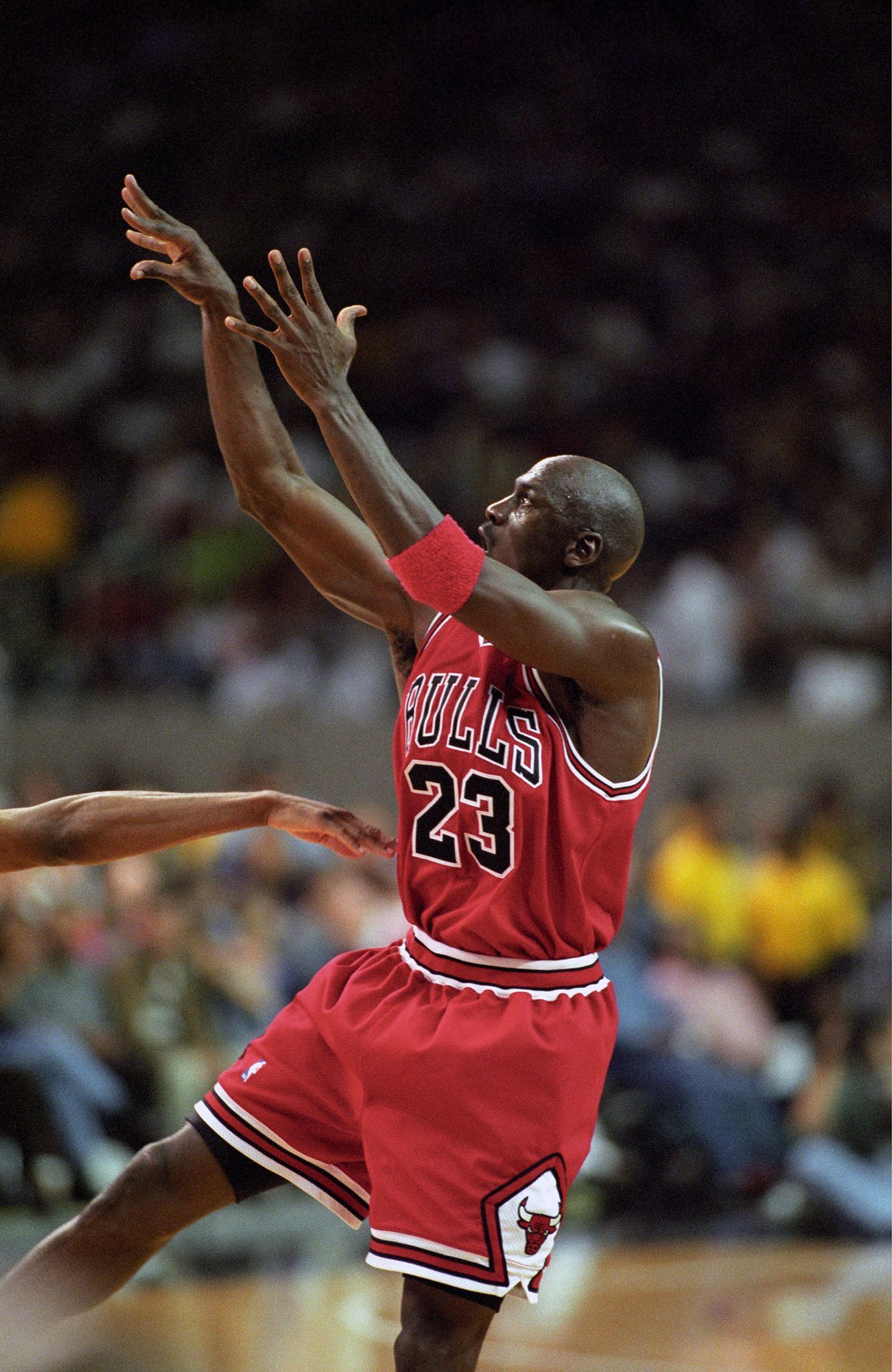 Michael Jordan of the Chicago Bulls passes the ball during a game against the Portland Trail Blazers in 1992. - Michael Jordan
