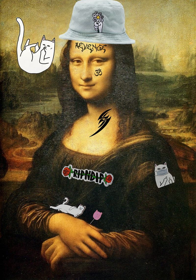 Stoner Lisa, art, funny, mona, monalisa, HD phone wallpaper