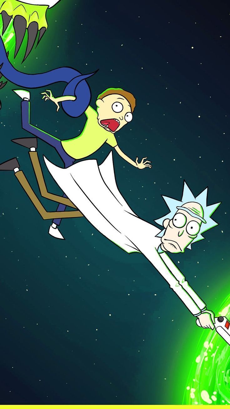 Rick and morty are flying through space - Rick and Morty