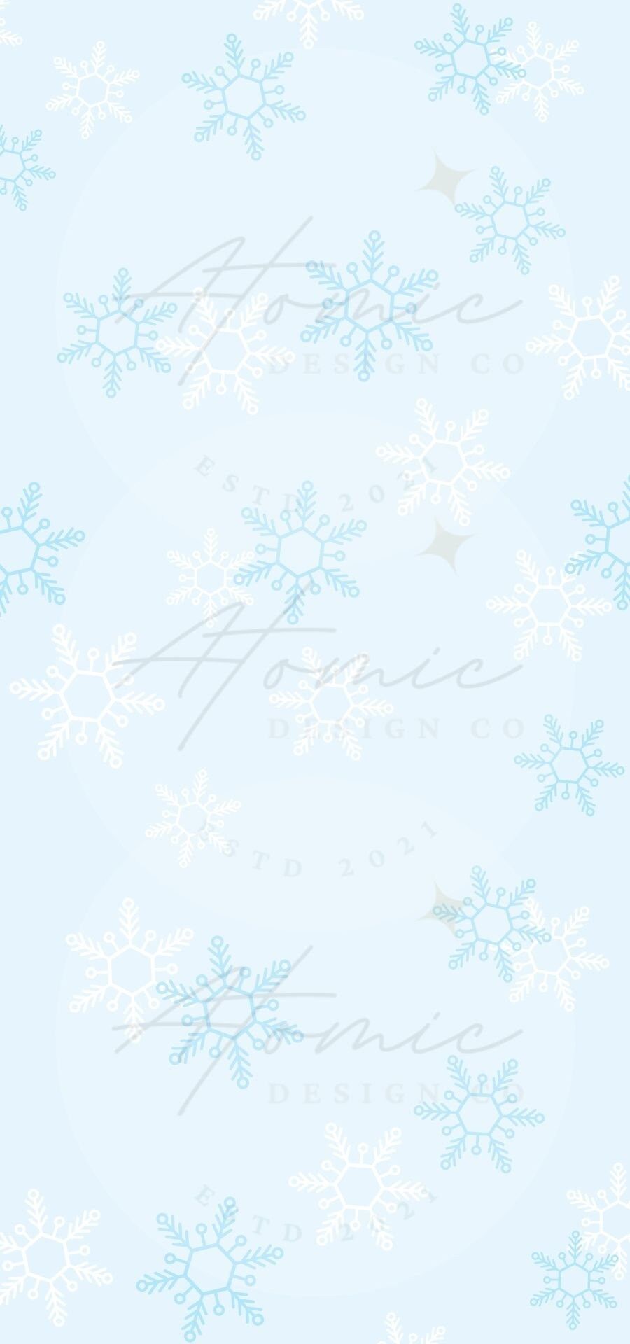 A blue and white snowflake pattern - Snowflake