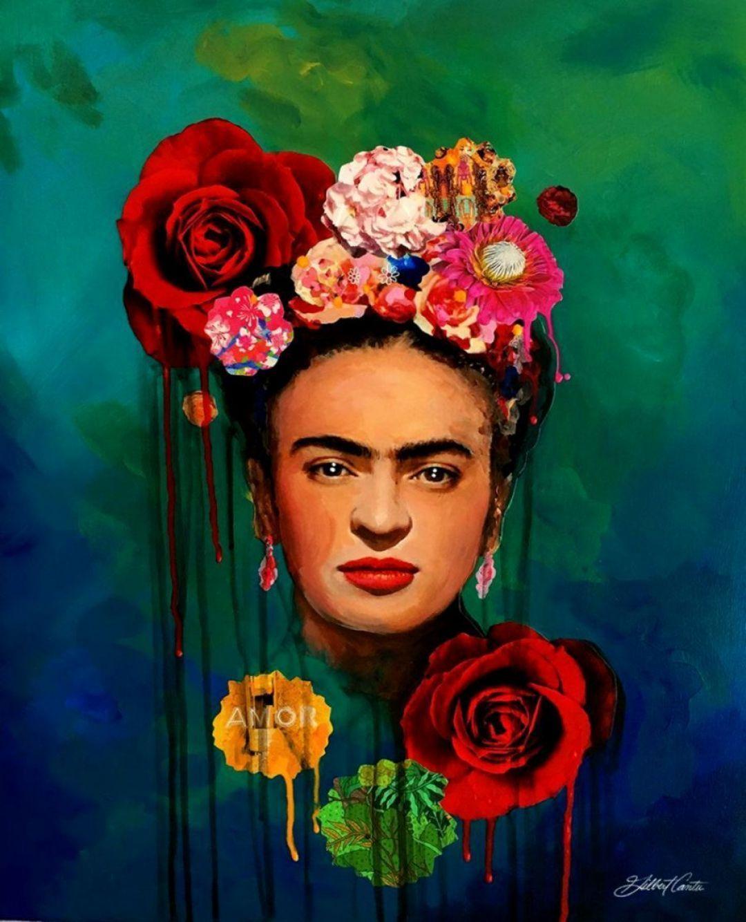 Frida Kahlo is a Mexican painter who is best known for her self-portraits. She was born in Mexico and her father was a photographer. She had a car accident when she was young and had to spend a lot of time in bed. She started painting when she was in bed and it helped her pass the time. She painted a lot about her life and her pain. She was married to Diego Rivera and they had a daughter together. She is known for her bright colors and her use of flowers in her paintings. She is considered one of the most important female artists of the 20th century. - Frida Kahlo