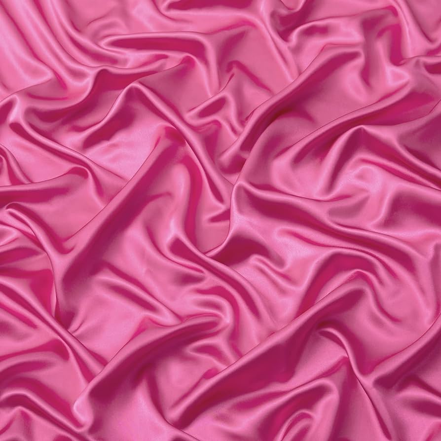 VACVELT 3pcs Extra Deep Pocket Satin Fitted Sheet Set Queen Bed Set, Hot Pink Bottom Sheet Fit 18 24 Inch Deep Pocket Mattress, Silky Bedding Set Soft & Ultra Deep Fitted Sheet