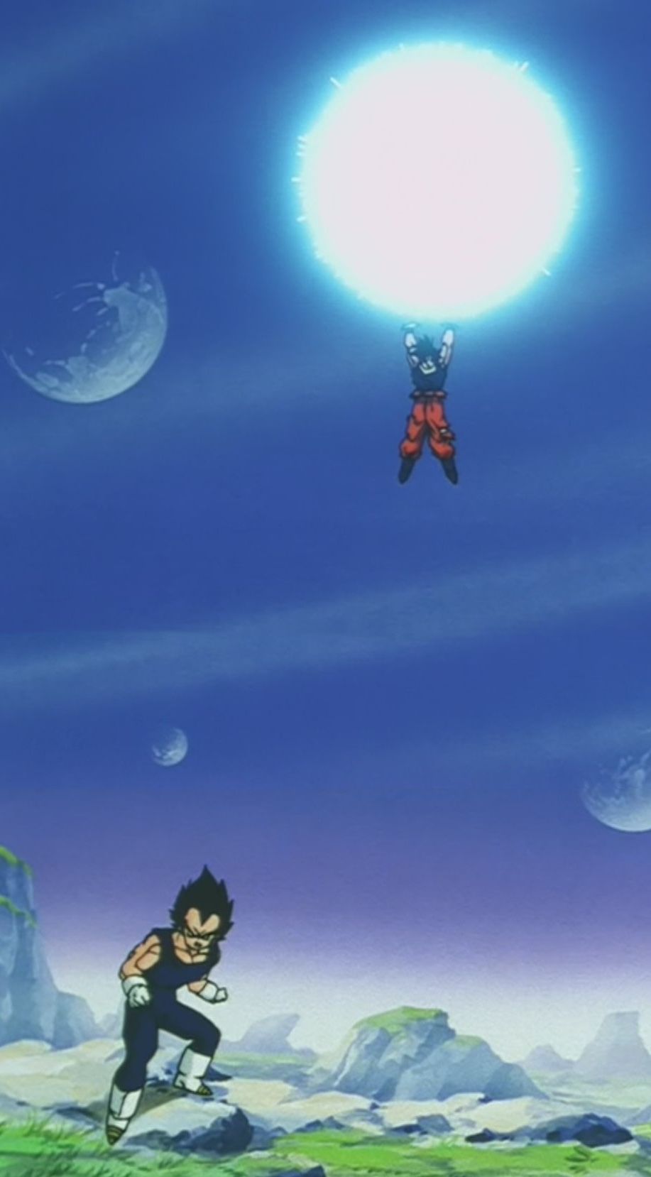 A group of people are running in the sky - Dragon Ball