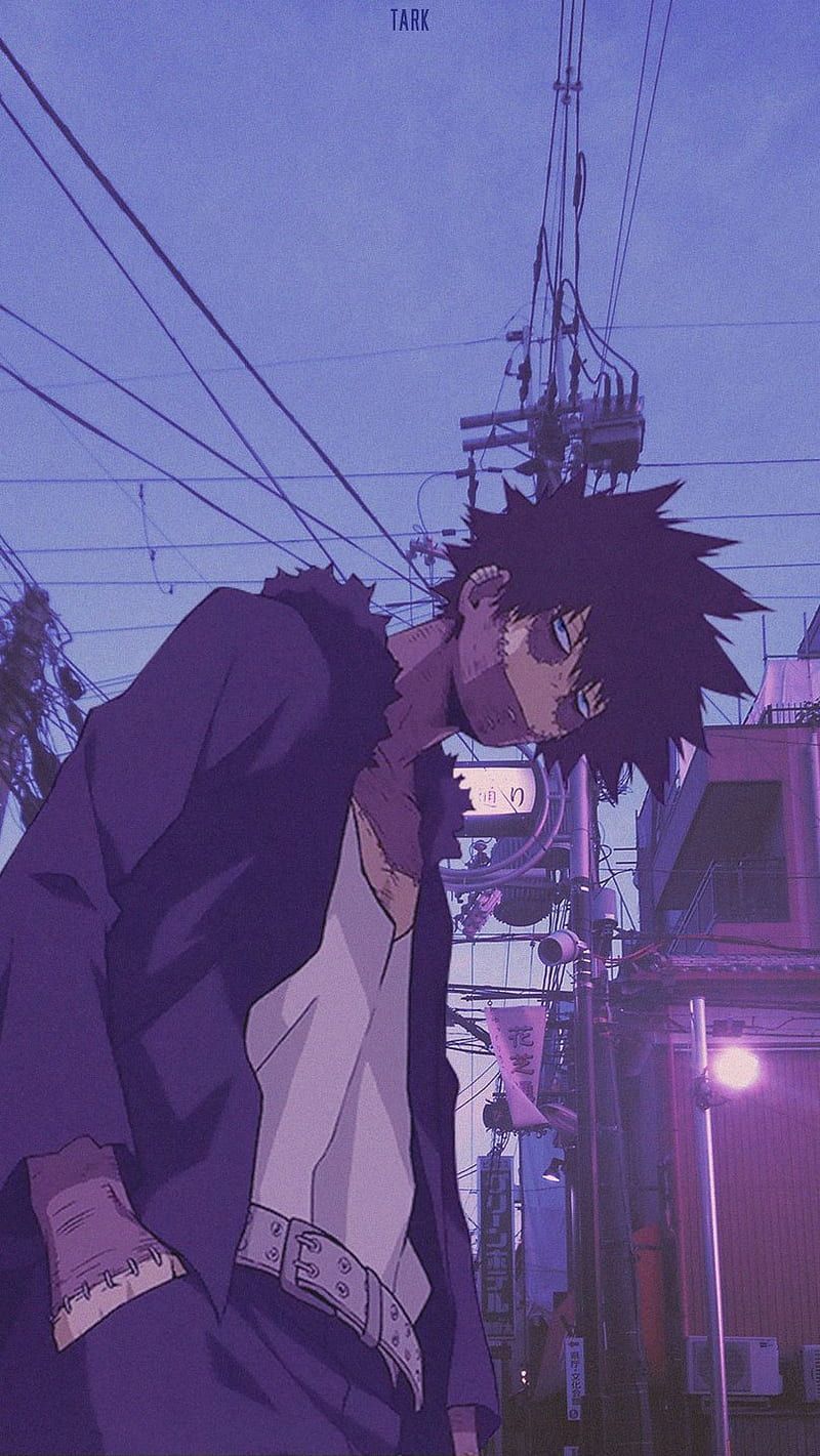 Aesthetic anime boy looking down at the ground - My Hero Academia