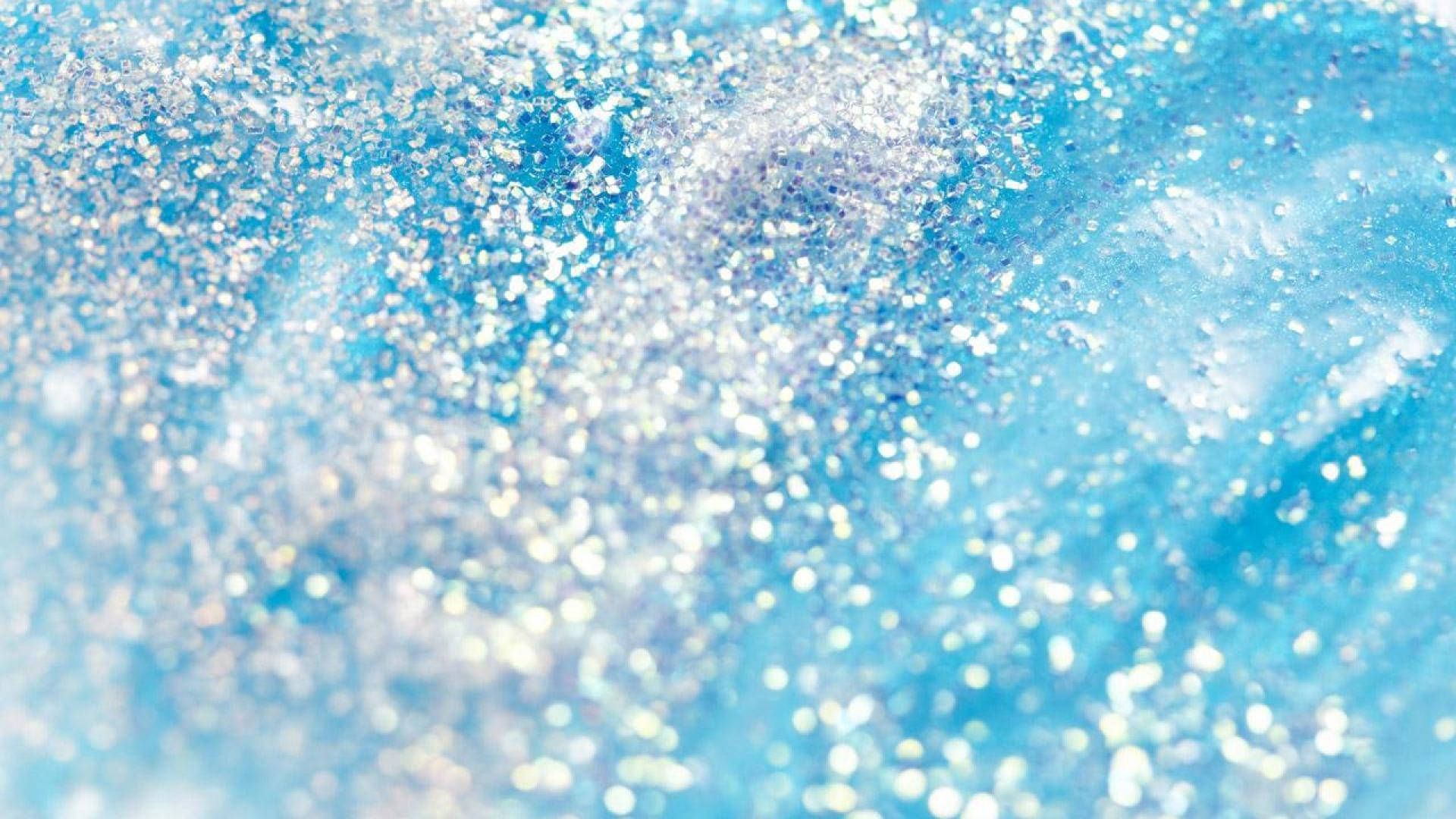 Download Sparkly Silver Glitters On Blue Slime Wallpaper
