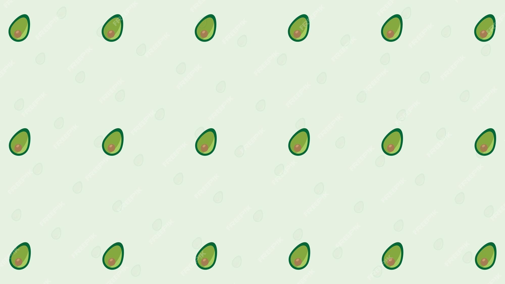 Premium Vector. Cute green avocado pattern background fruit pattern background perfect for wallpaper backdrop