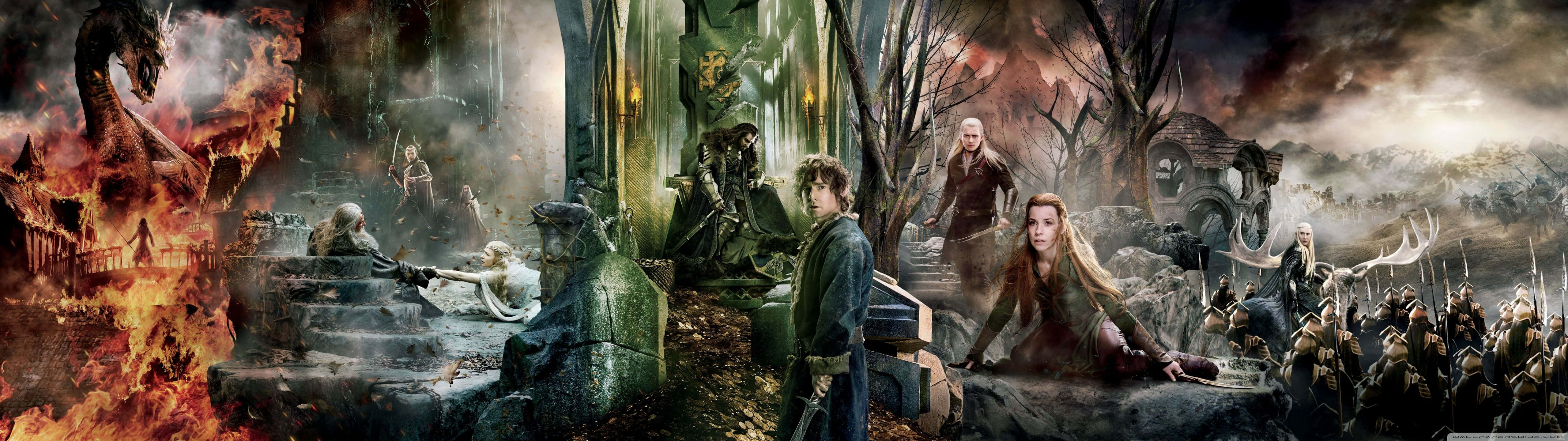 The hobbit movie poster - 5120x1440