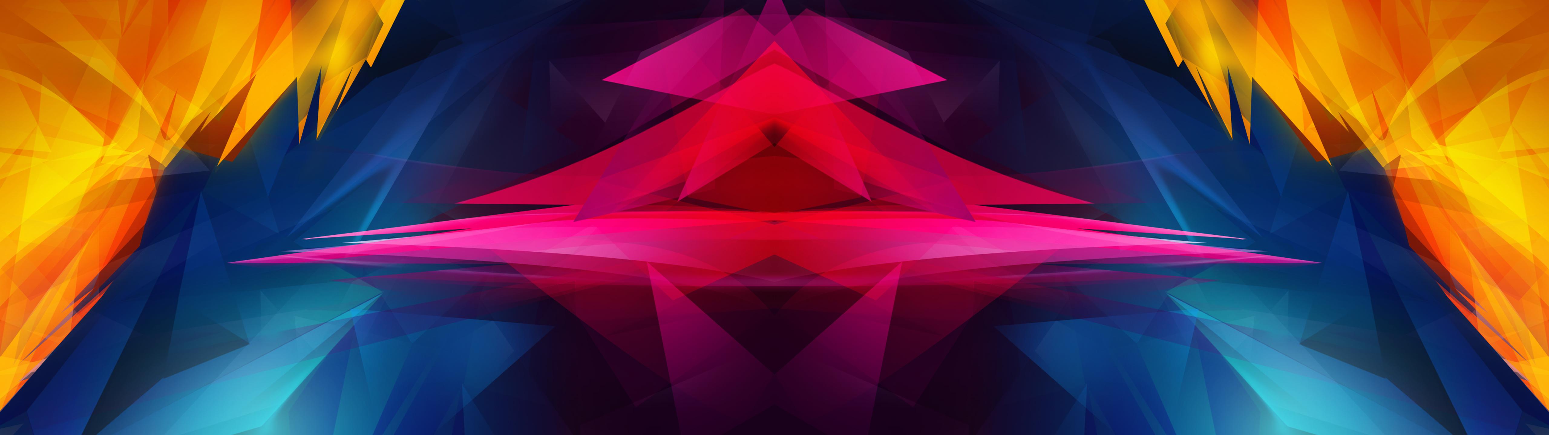 Abstract Colors Dual Monitor Wallpaper