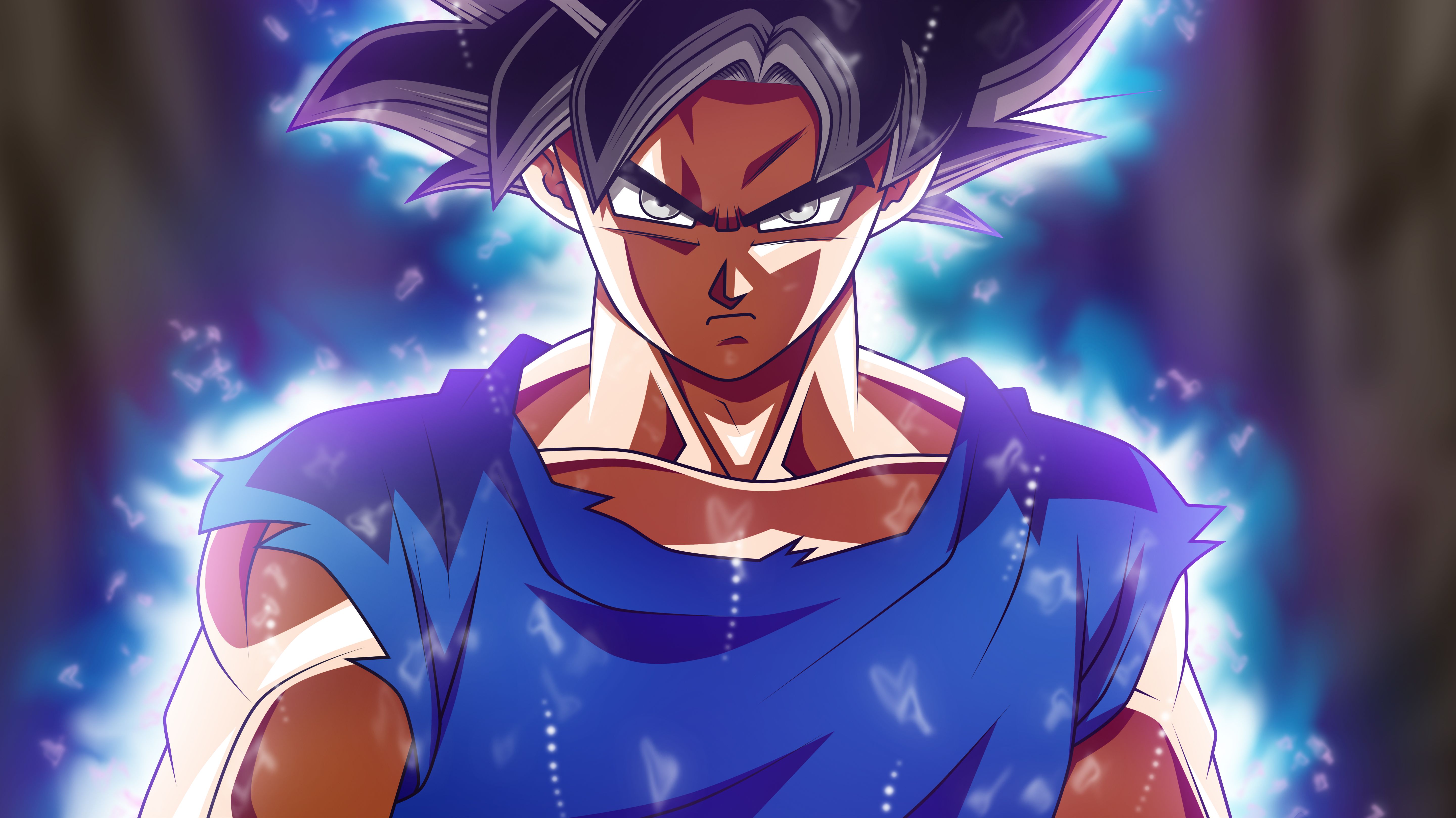 A man with blue hair and black shirt - Dragon Ball, Goku