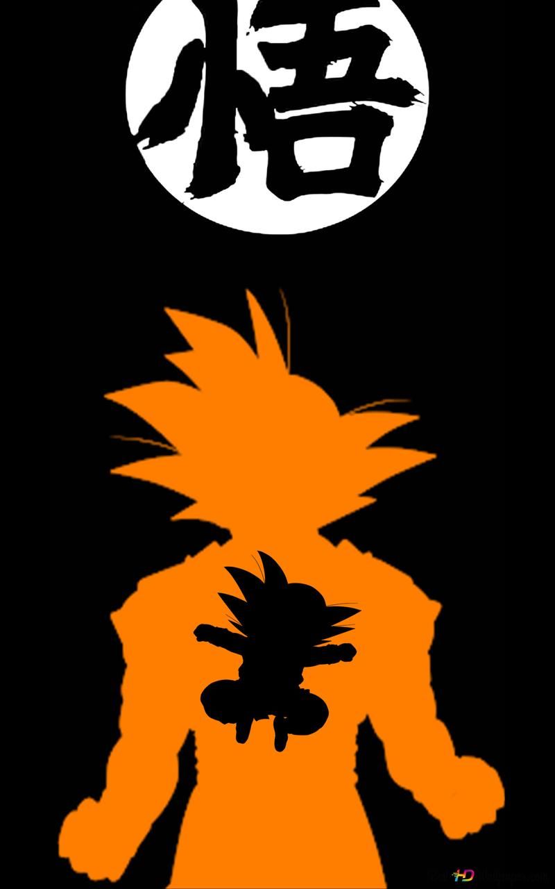 A poster with an orange and black dragon character - Dragon Ball