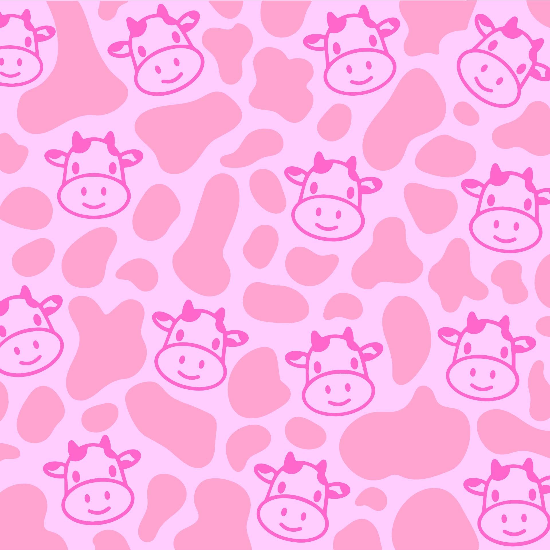 Pink Cute Cow Print Wallpaper. Cow Print Wallpaper