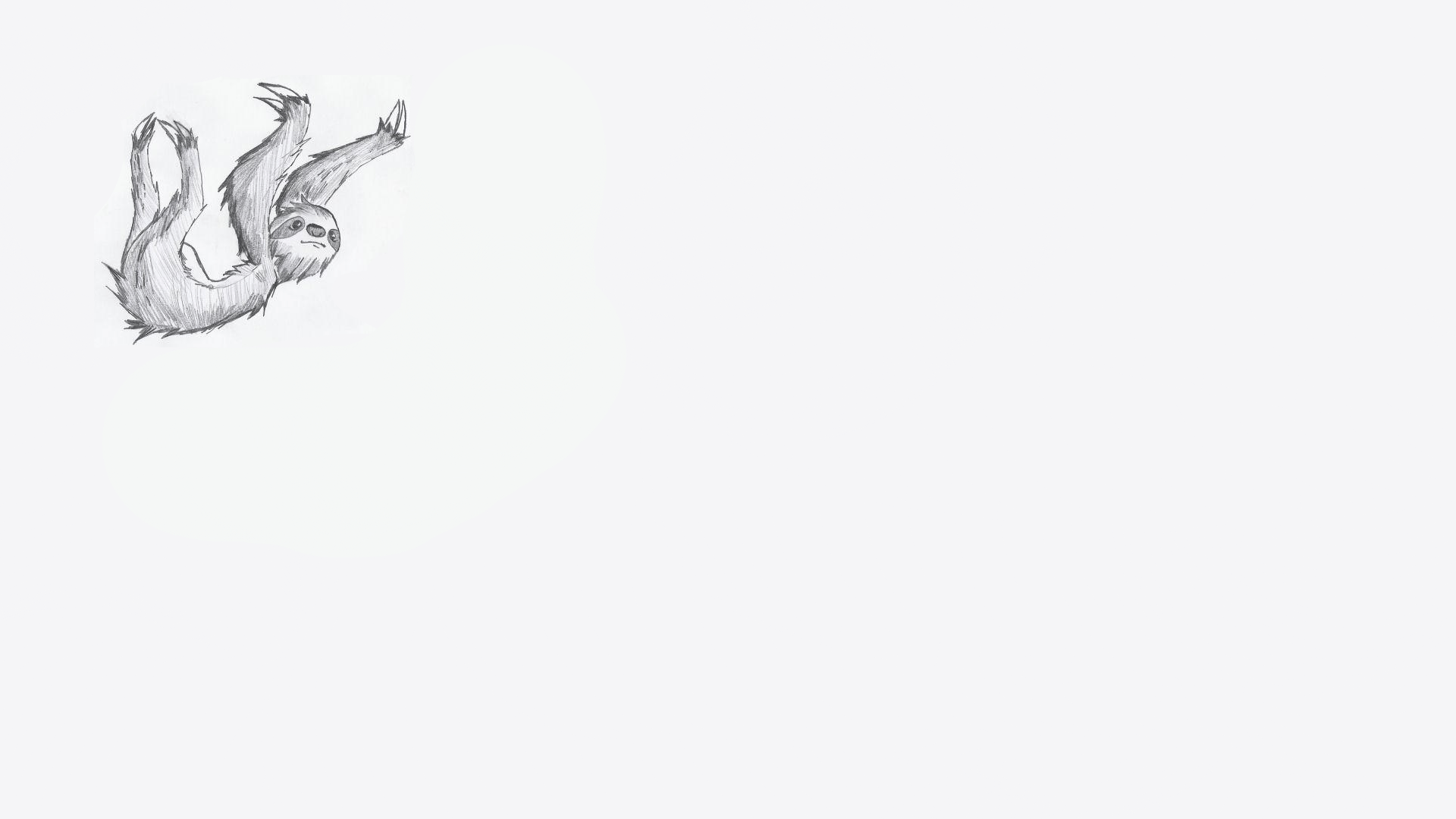 Sloth Sketch (Minimalist, Resizeable) [1920x1080]