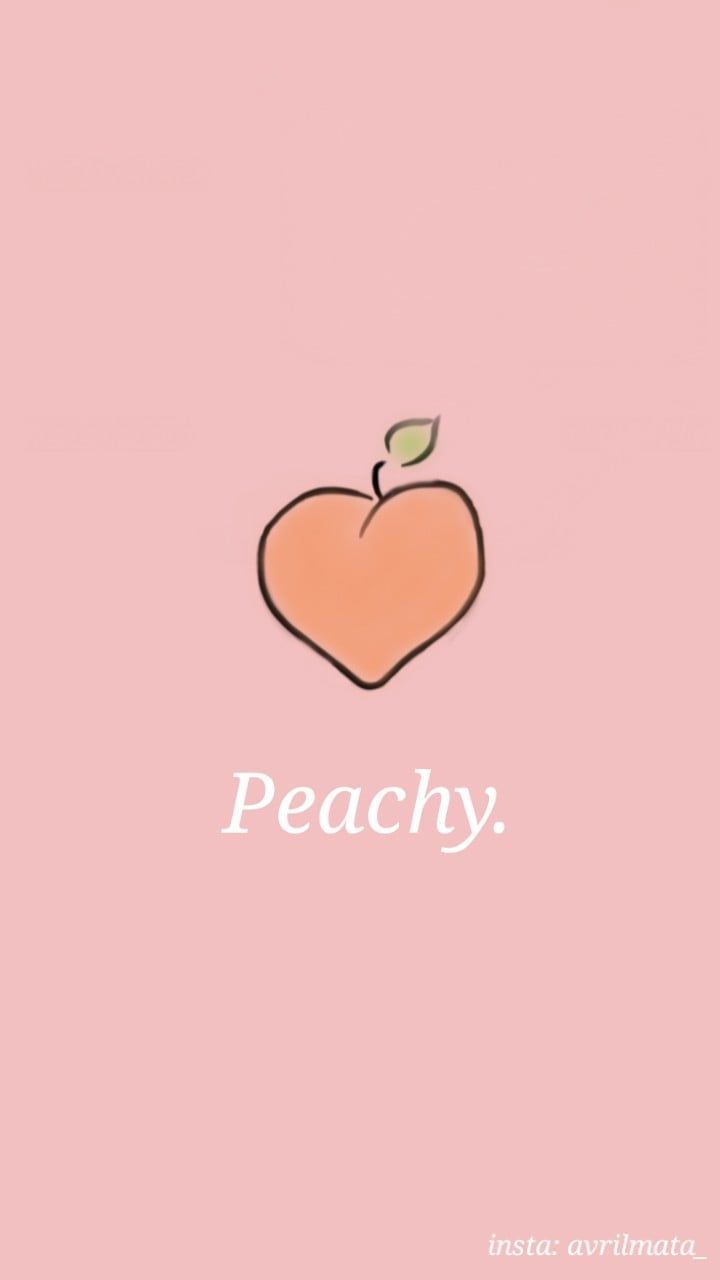 A pink background with the word peachy on it - Korean
