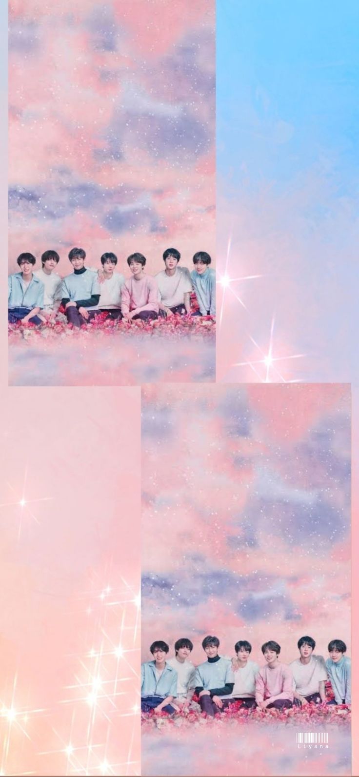 A picture of an image with the words bts - BTS