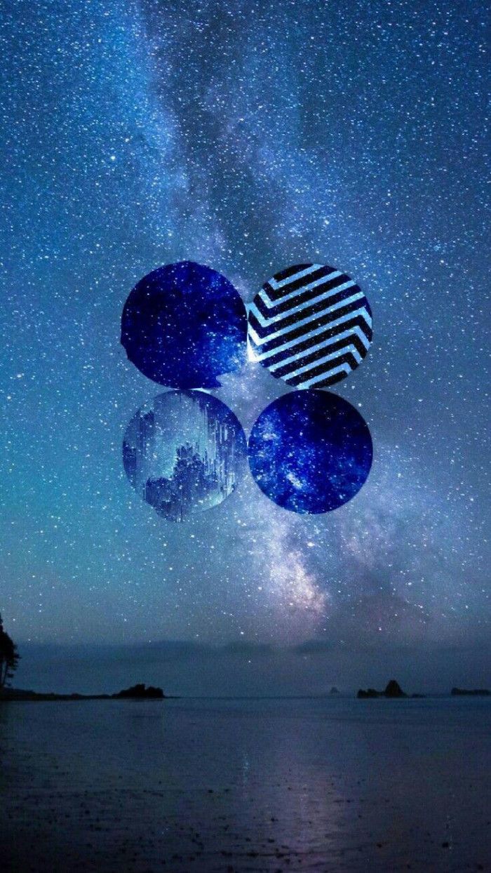 Galaxy wallpaper, four planets in the galaxy, cool galaxy backgrounds, milky way in the background - BTS