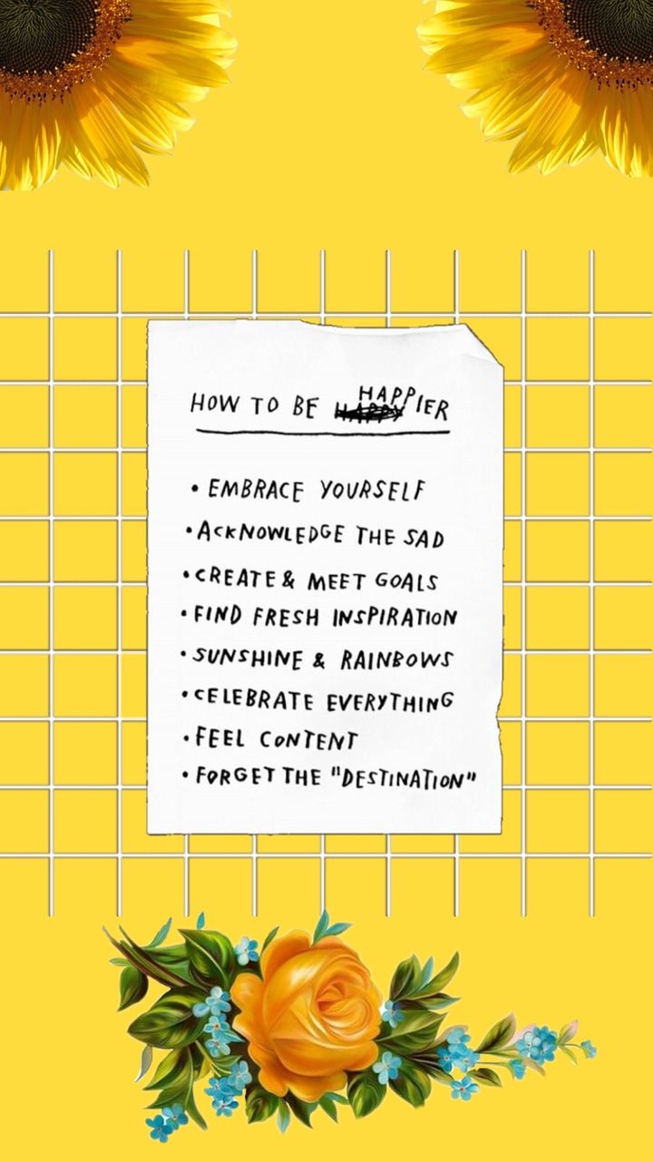 How to be happy poster - Positivity