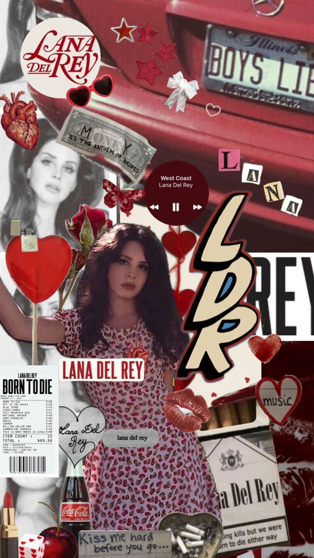 Lana del rey #lanadelrey #wallpaper #red