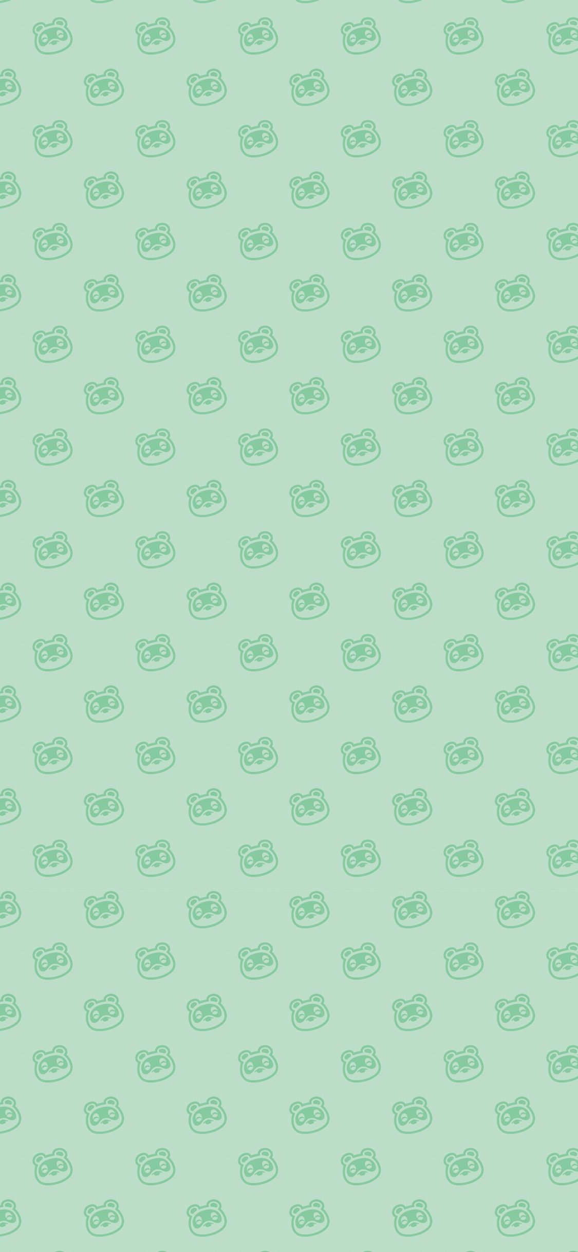 A green pattern of bicycles on a light green background. - Animal Crossing