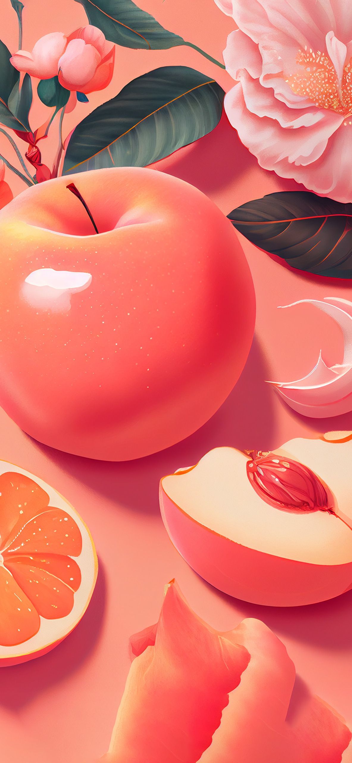 Gentle Fruit Peach Color Wallpaper Peach Color Wallpaper