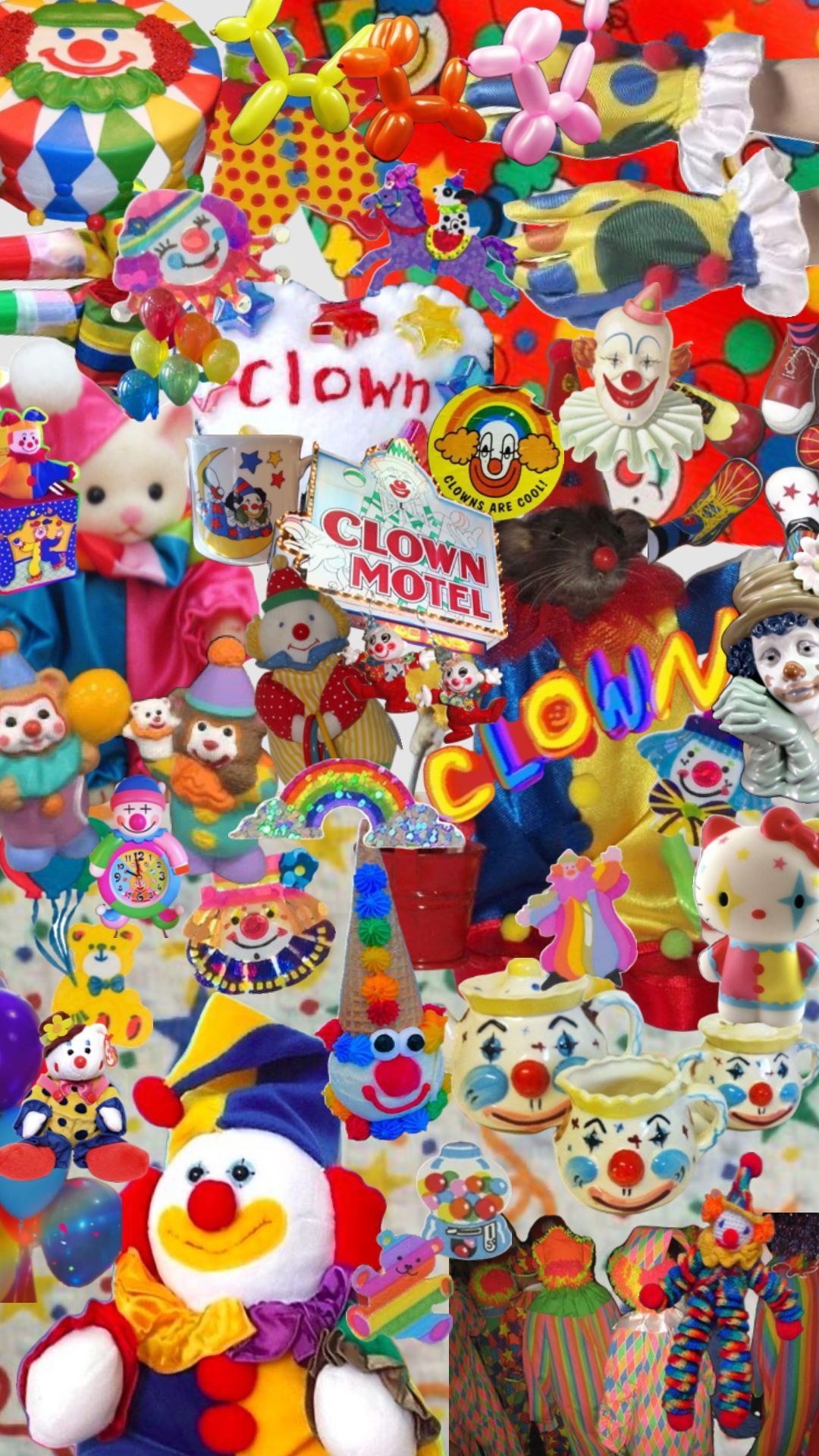 clown #clowns #clowncore #rainbow #aesthetic #clownaesthetic. Good clowns, Cute clown, Clowncore wallpaper