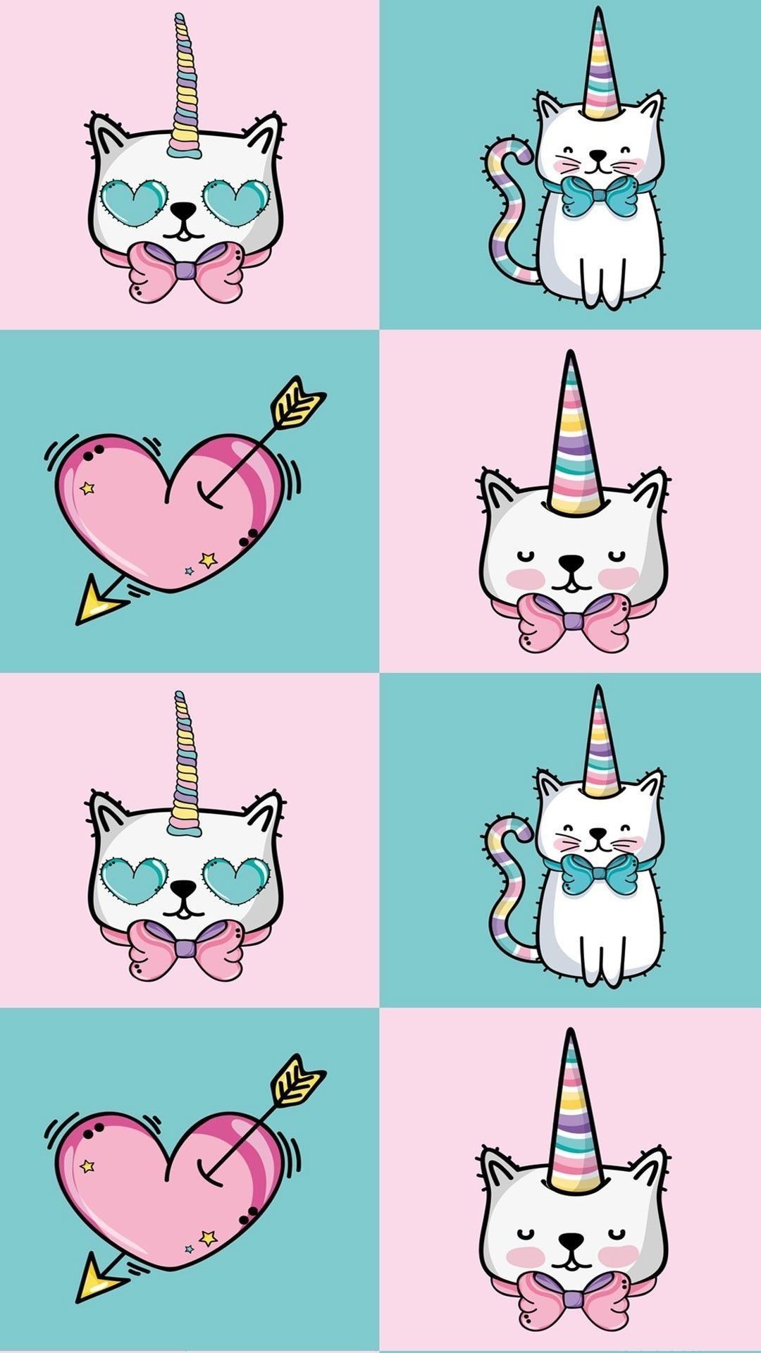 IPhone Wallpaper Kawaii with high-resolution 1080x1920 pixel. You can use this wallpaper for your iPhone 5, 6, 7, 8, X, XS, XR backgrounds, Mobile Screensaver, or iPad Lock Screen - Unicorn