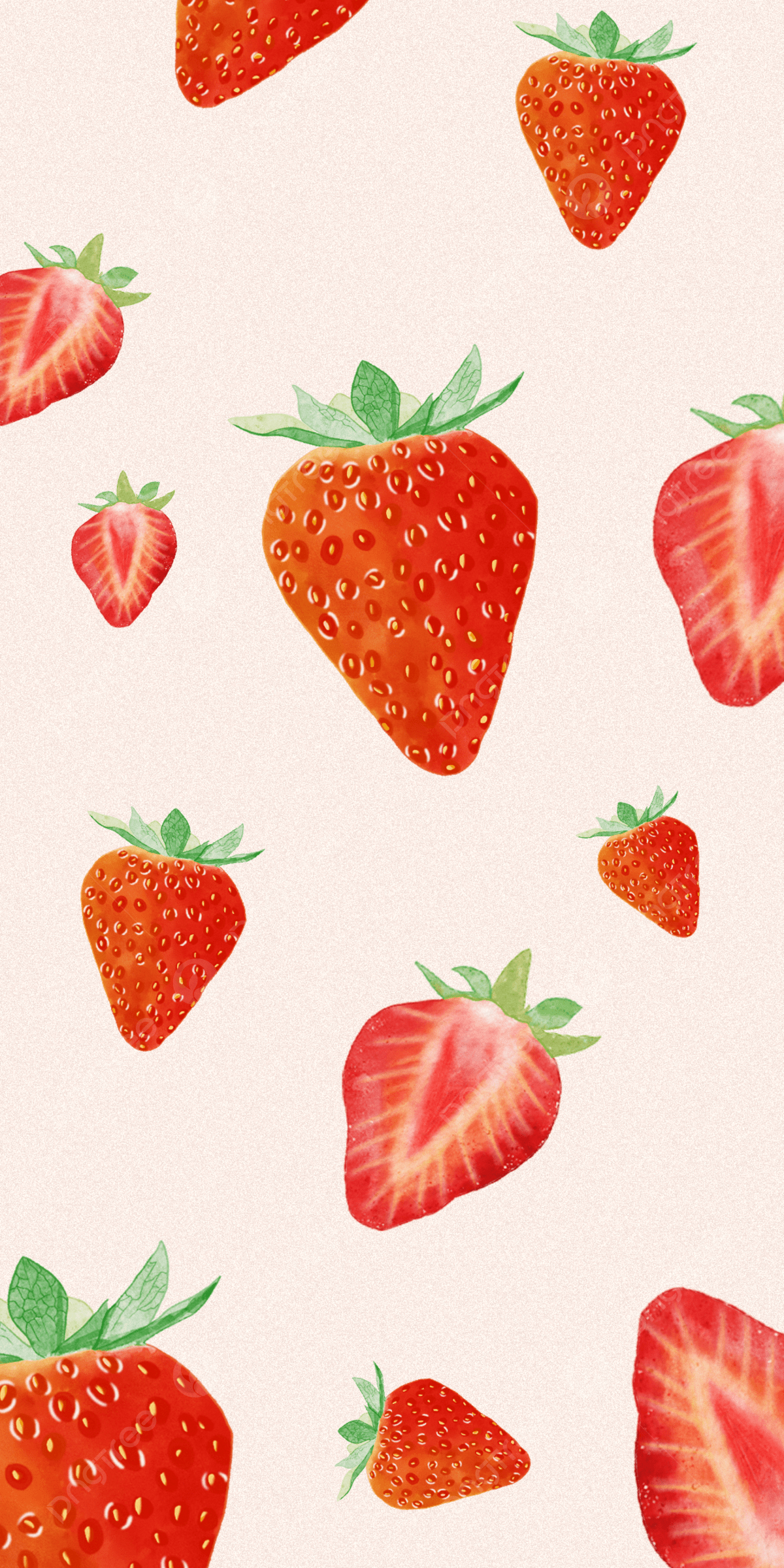 Fruit Wallpaper Watercolor Strawberry Background Wallpaper Image For Free Download
