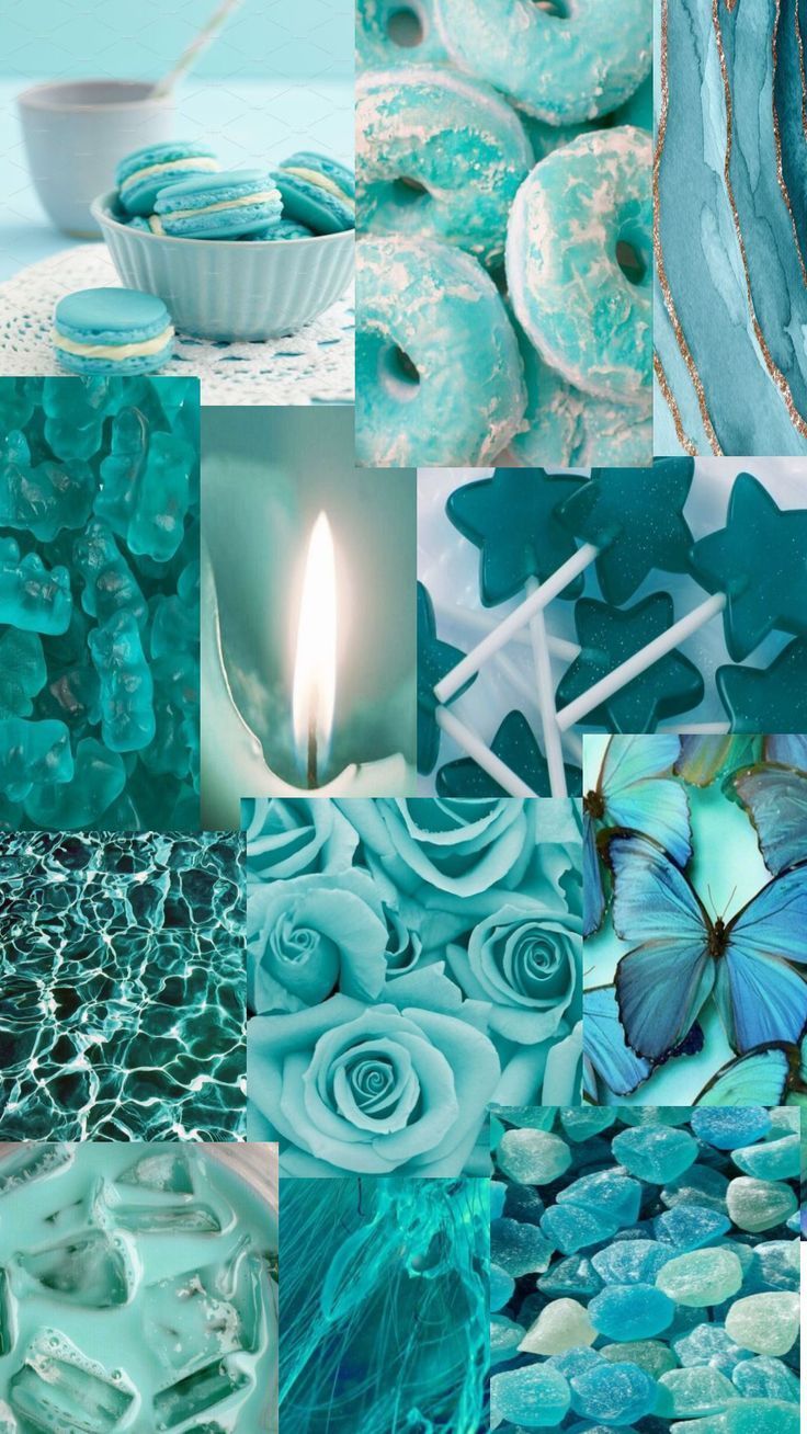 TEAL LIKE THE OCEAN. Teal candles, Teal wallpaper iphone, Light teal aesthetic wallpaper