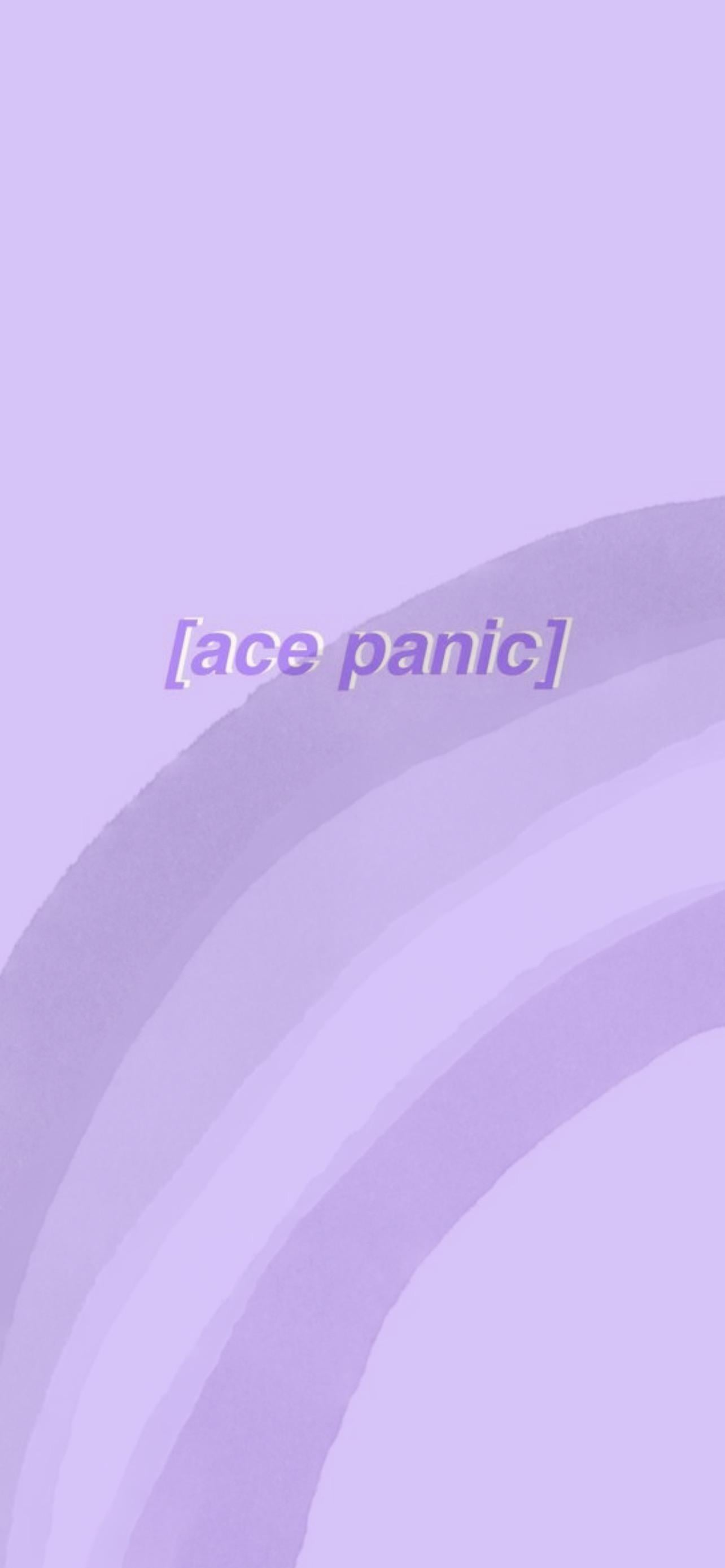 A purple background with the words ace panic - Asexual