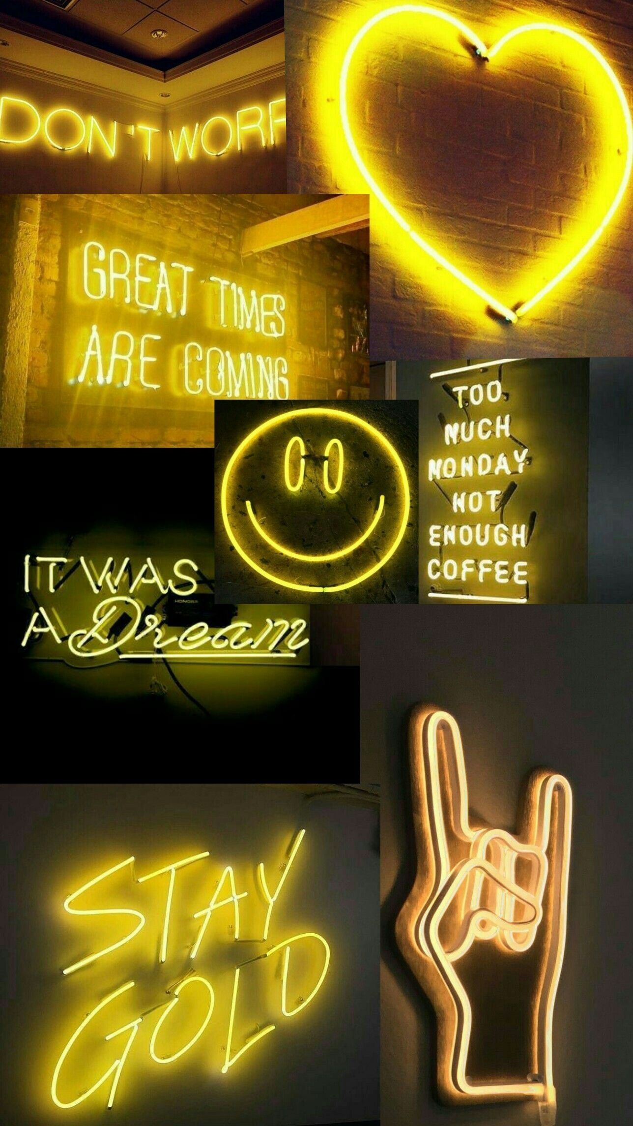 Neon yellow aesthetic Wallpaper Download