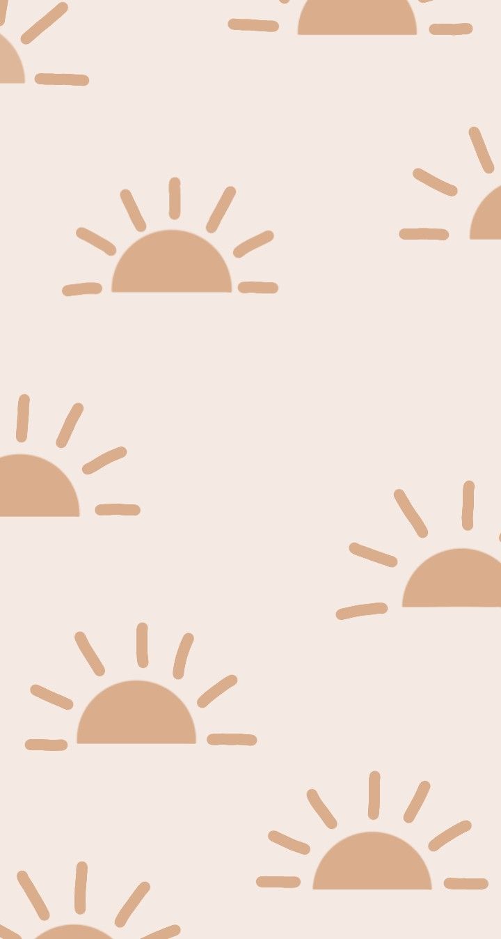 A phone wallpaper with a beige background and beige suns - Sunshine