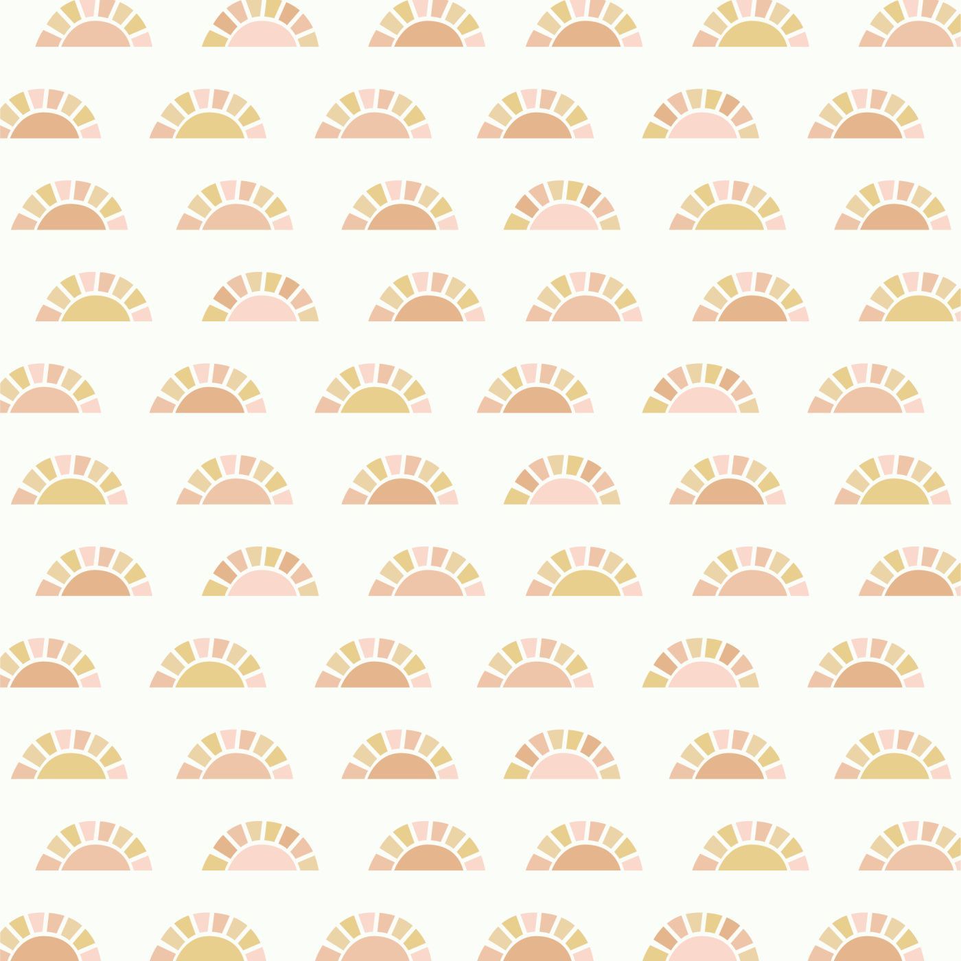 A repeating pattern of abstract shapes in pastel shades - Sunshine