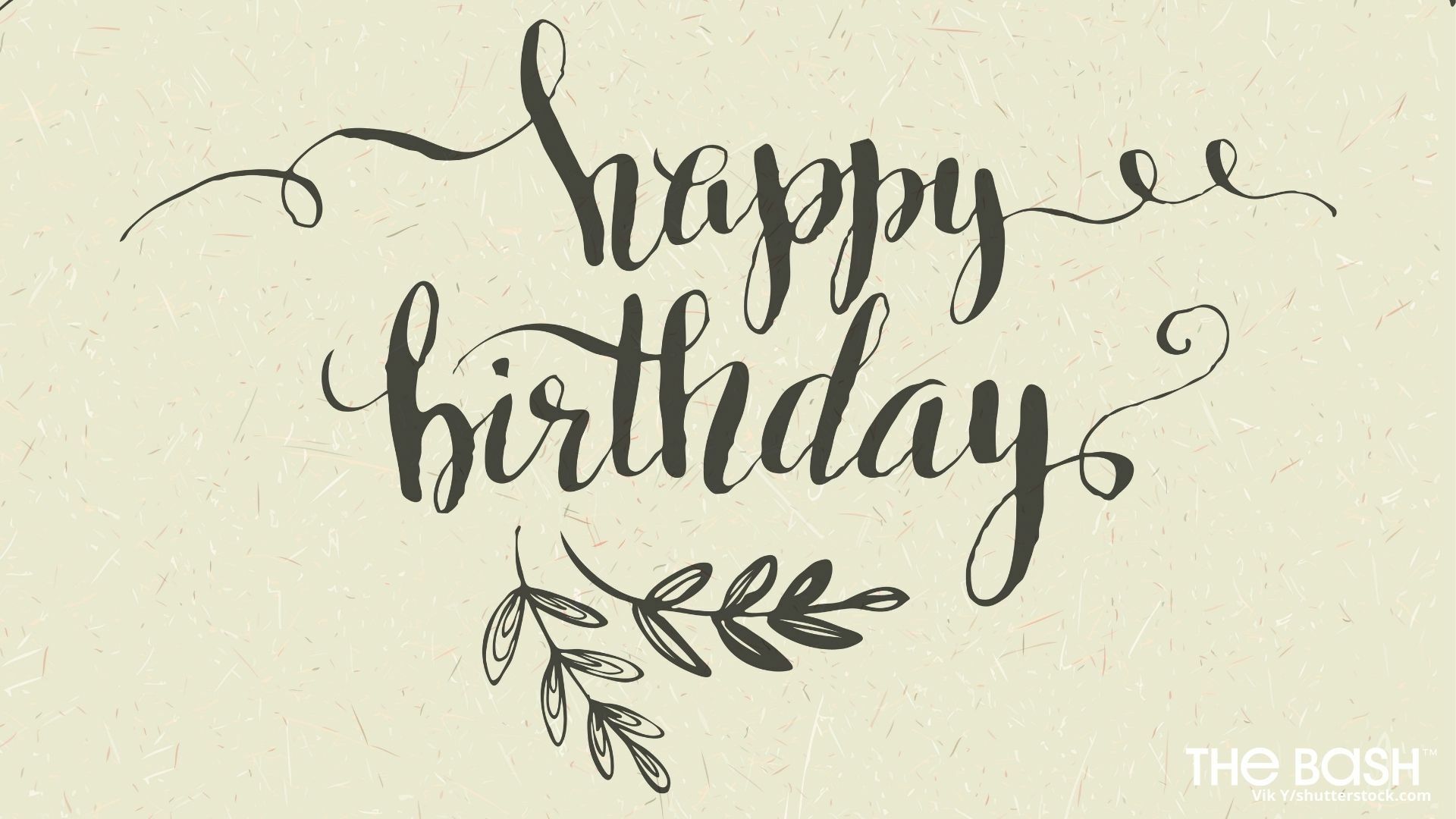 A happy birthday card with handwritten lettering - Birthday