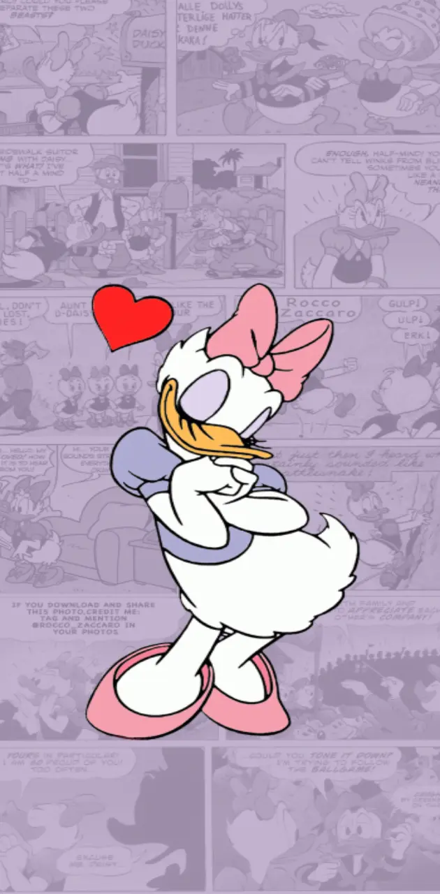 A cartoon character with hearts on it - Duck