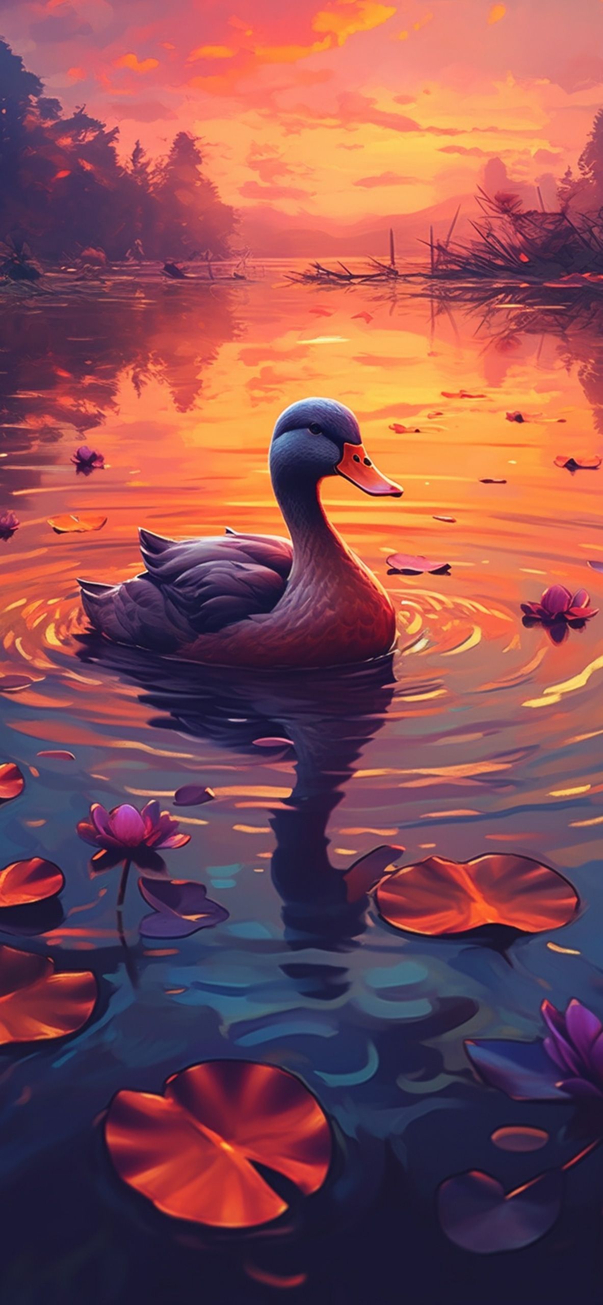 Duck on the Lake Beautiful Wallpaper Duck Wallpaper 4k