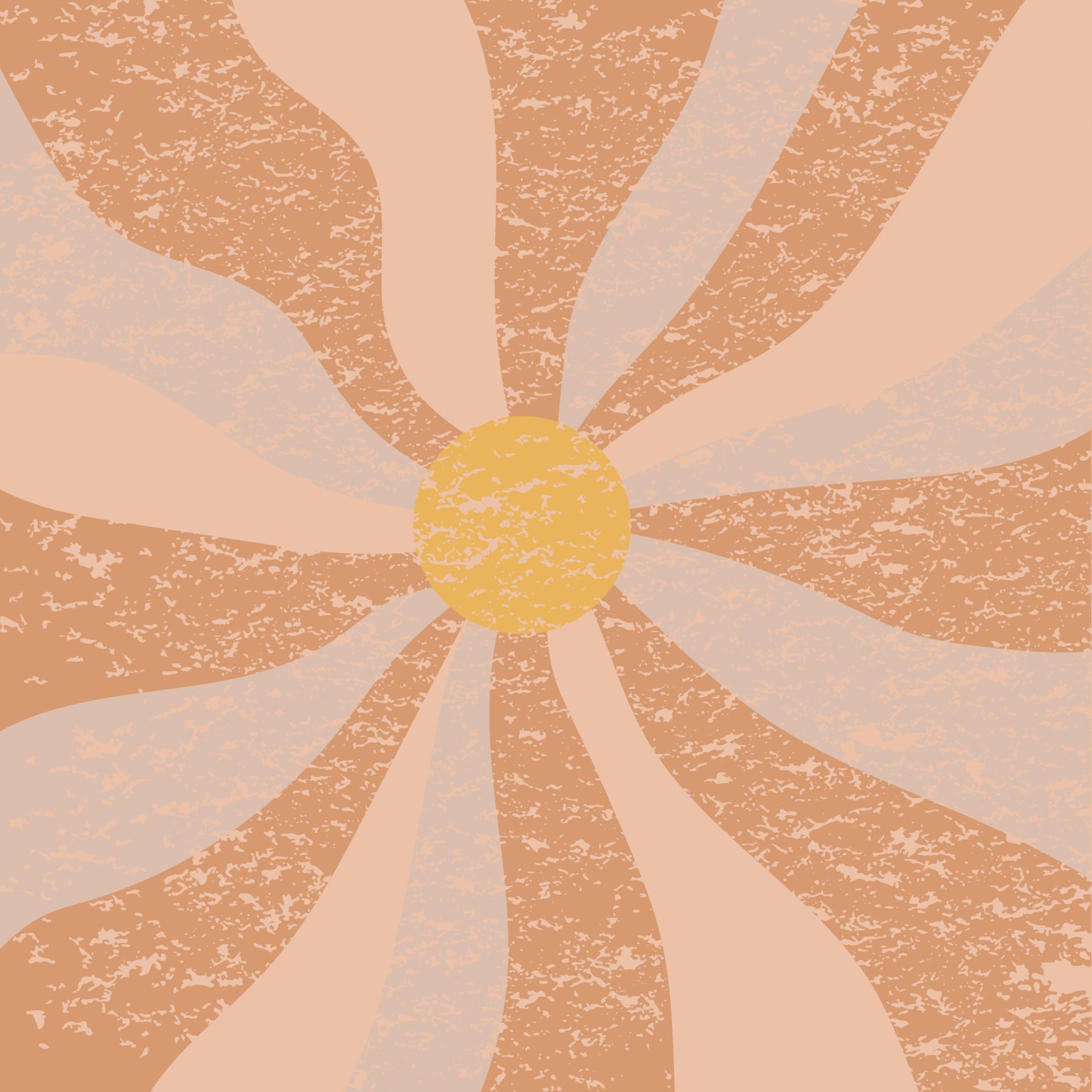 A sunflower in the center of an abstract design - Sunshine