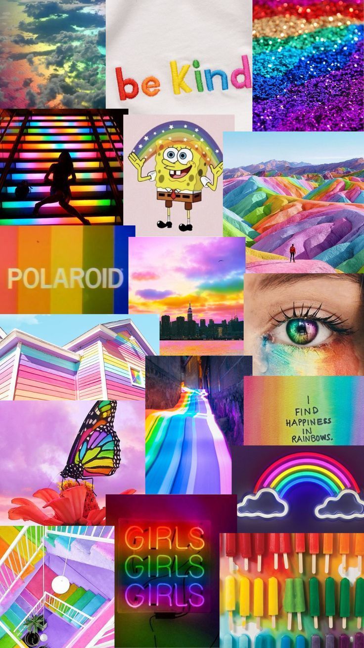 Rainbow Wallpaper. Rainbow wallpaper iphone, Pretty wallpaper iphone, Rainbow wallpaper