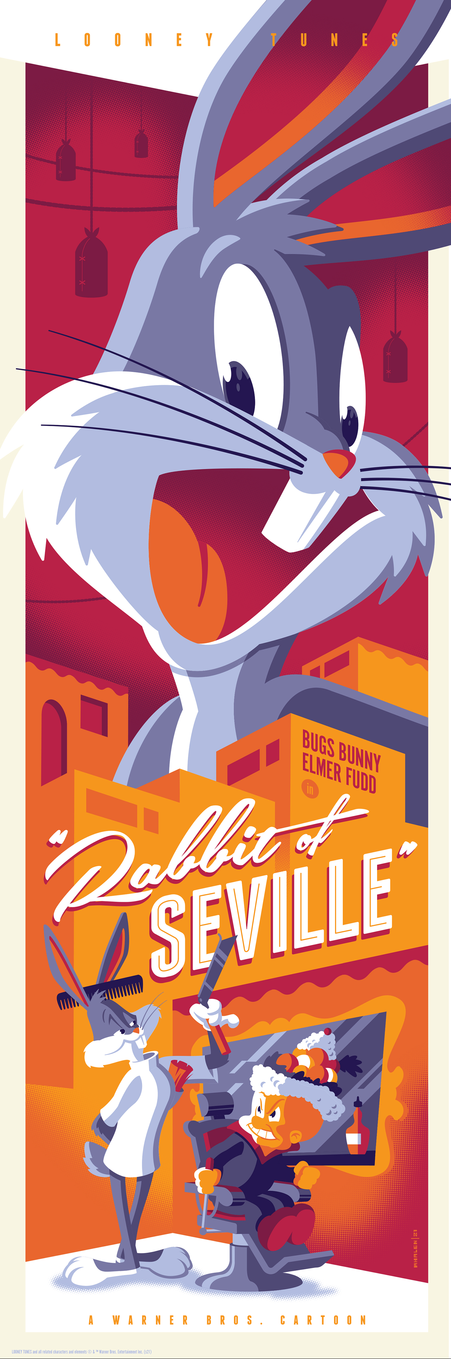 Bugs Bunny and Daffy Duck team up to take down a giant seagull in this poster for the 1981 film 