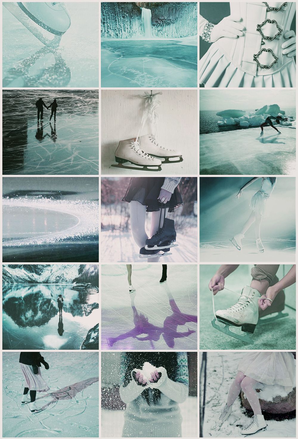 A collage of pictures showing people skating - Ice, skater