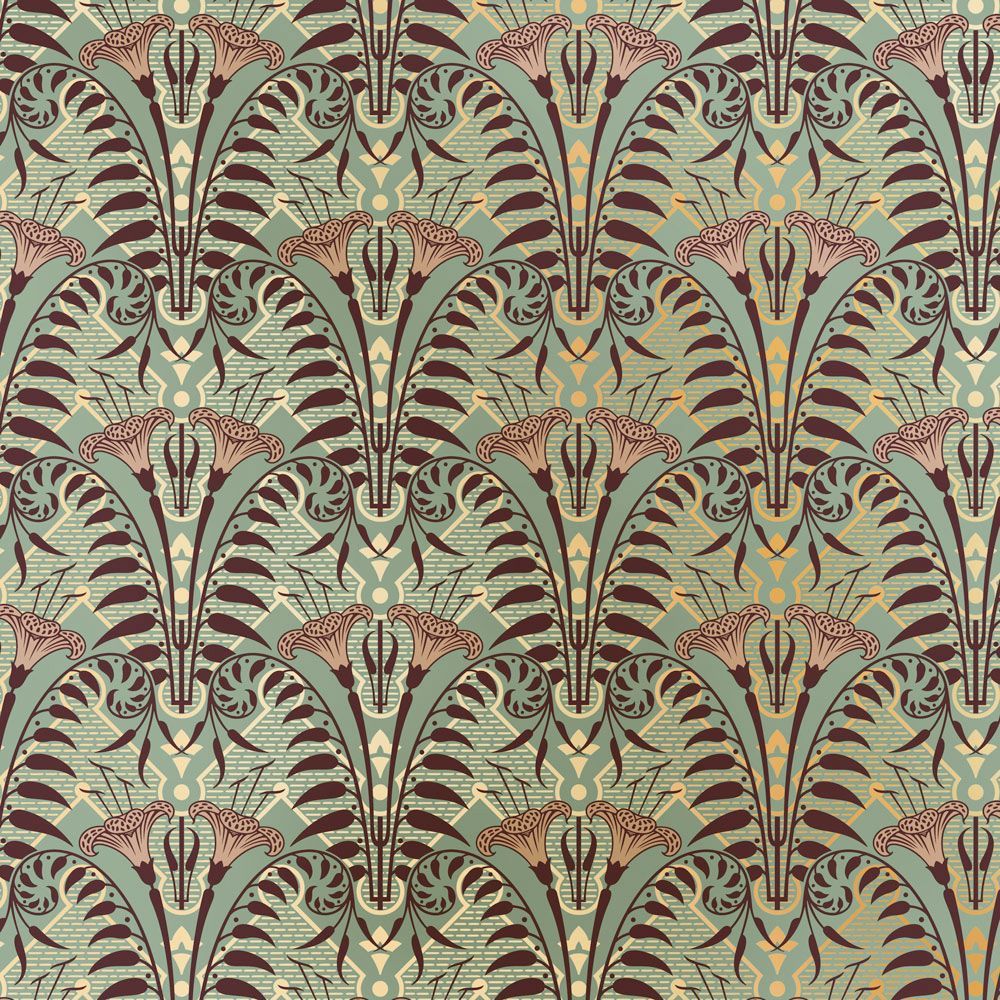 Lily Floral Wallpaper. Bradbury Victorian Style Home Wallpaper