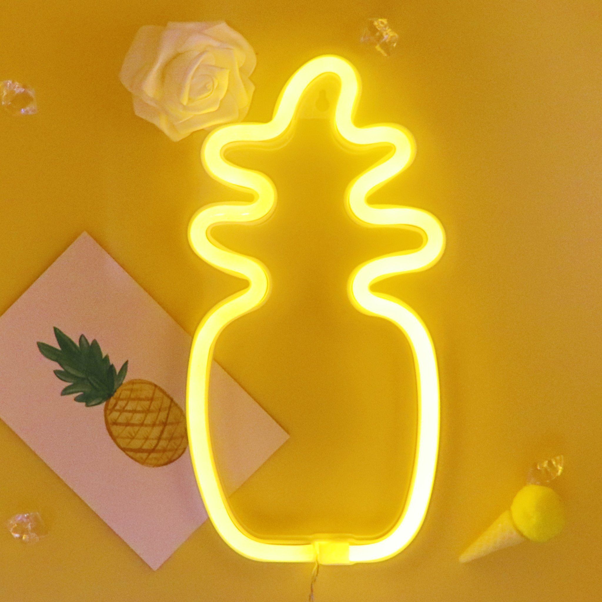 TONGER® Yellow Pineapple Wall LED Neon Light Sign. Yellow aesthetic pastel, iPhone wallpaper yellow, Yellow aesthetic
